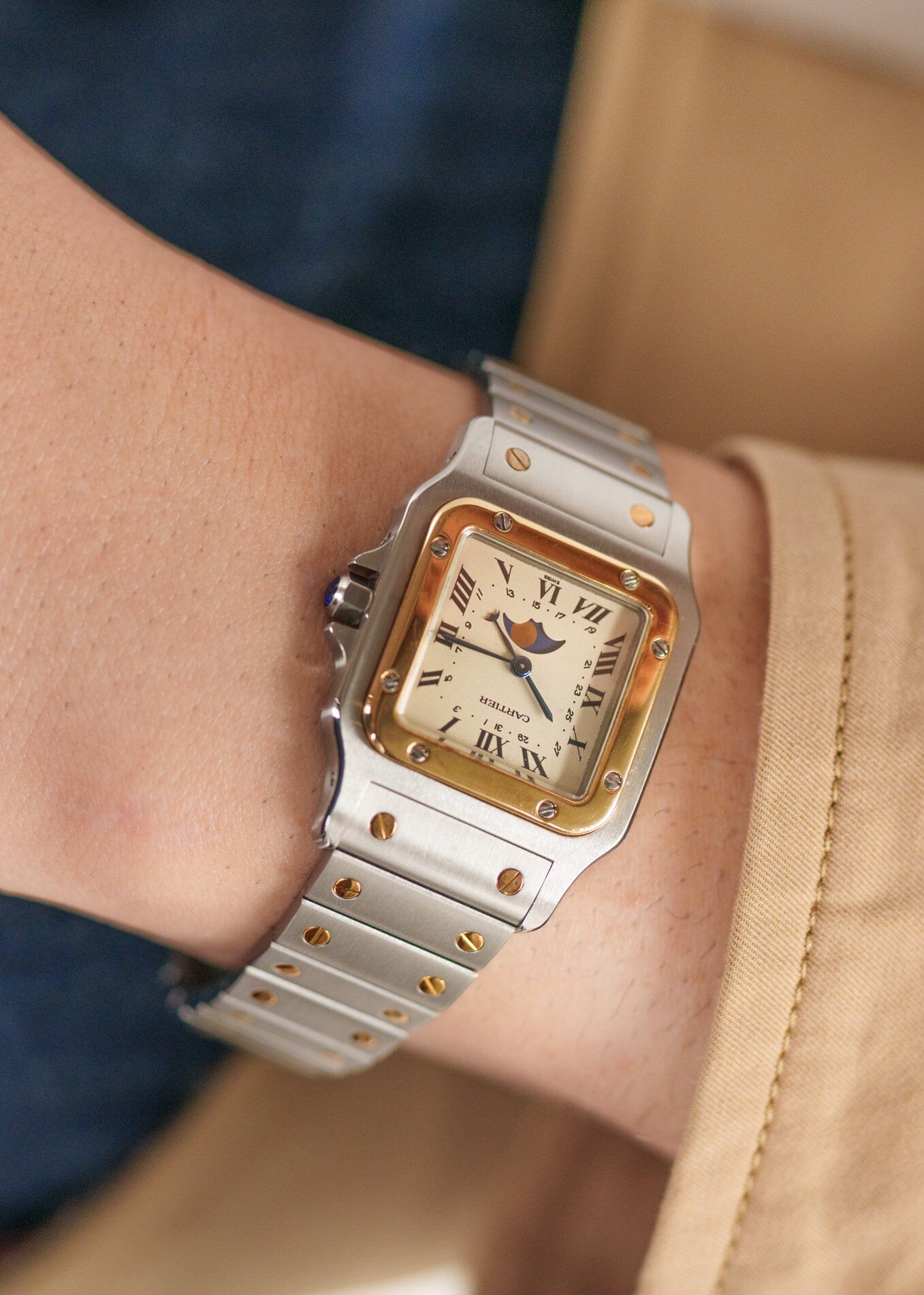 Cartier サントスガルベ LM 119901 ムーンフェイズ Watch CARTIER