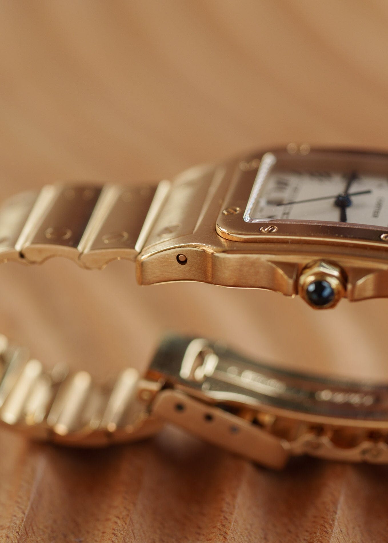 Cartier Santos Galbee LM 887901 YG with Service Paper Watch CARTIER