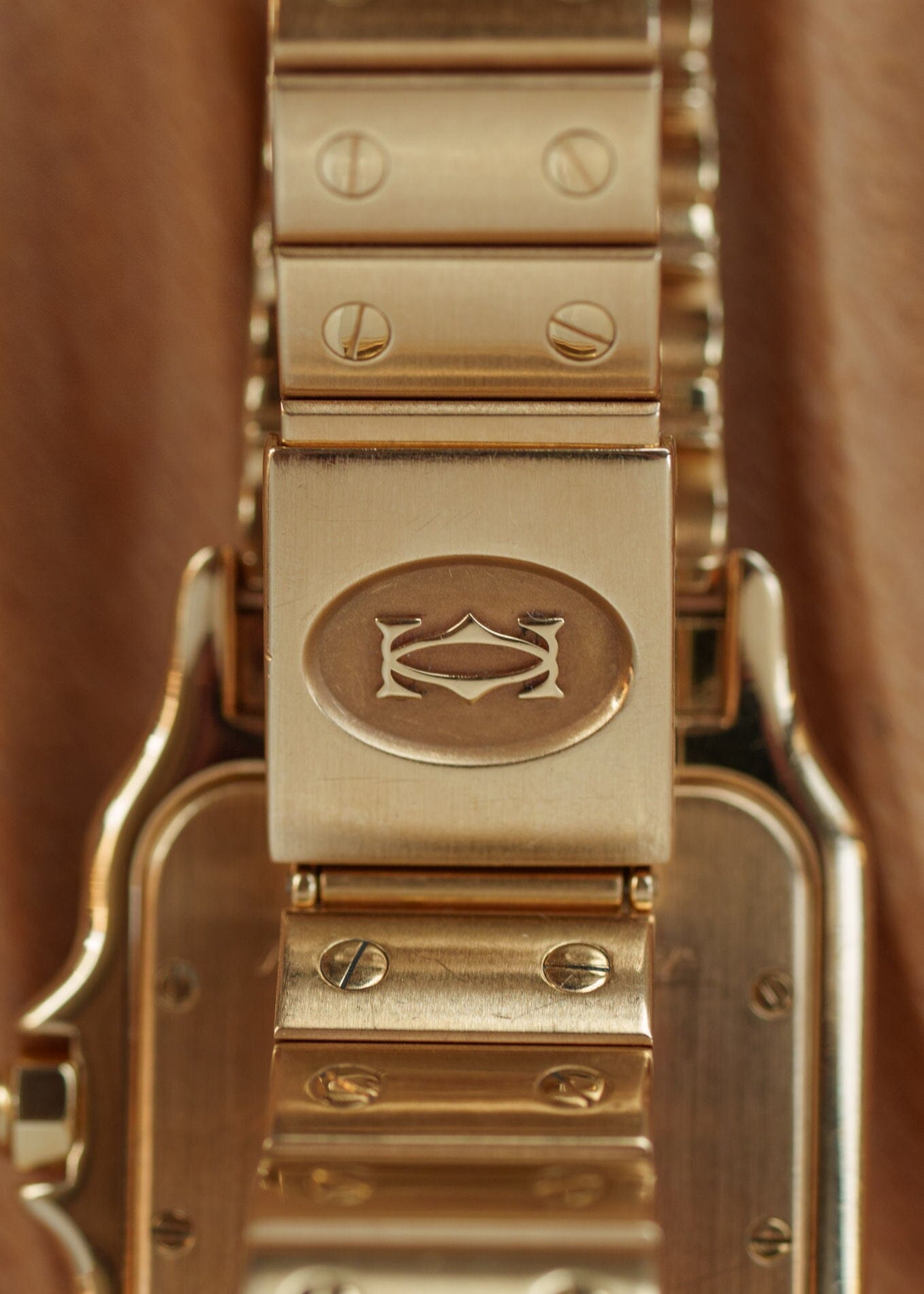 Cartier Santos Galbee LM 887901 YG with Service Paper Watch CARTIER