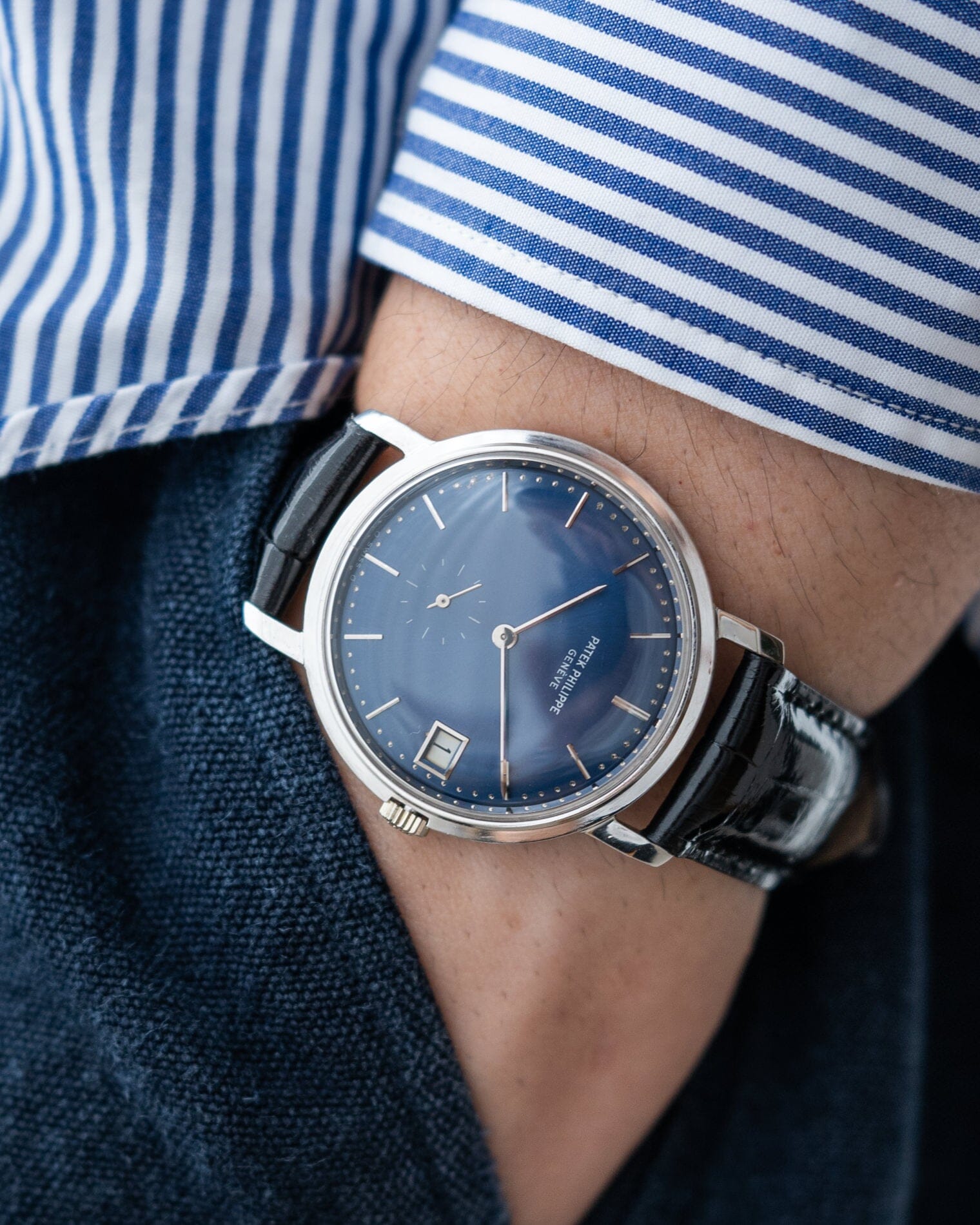 Patek Philippe カラトラバ 3445 WG ブルーシグマダイアル アーカイブ付 Watch PATEK PHILIPPE