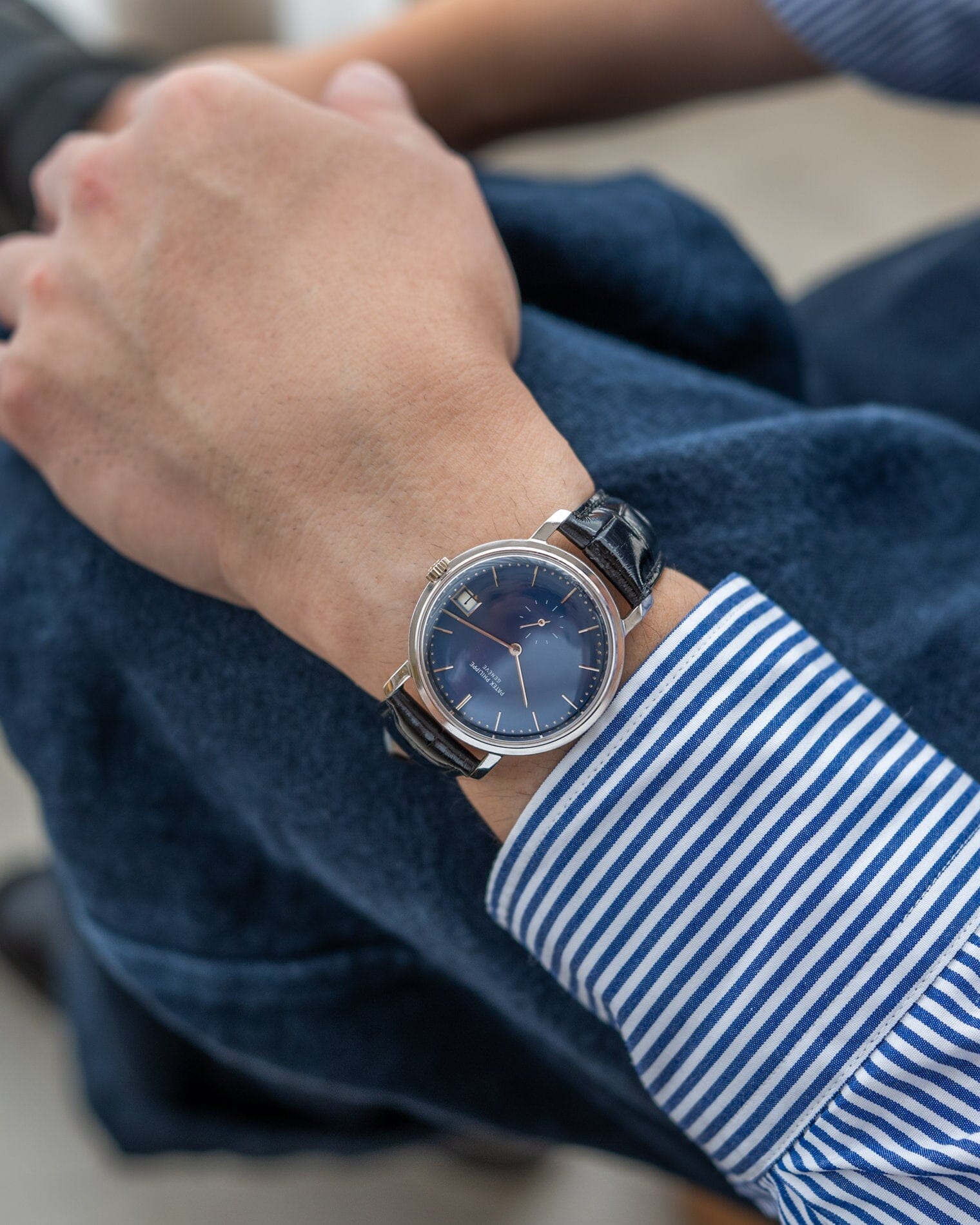 Patek Philippe カラトラバ 3445 WG ブルーシグマダイアル アーカイブ付 Watch PATEK PHILIPPE