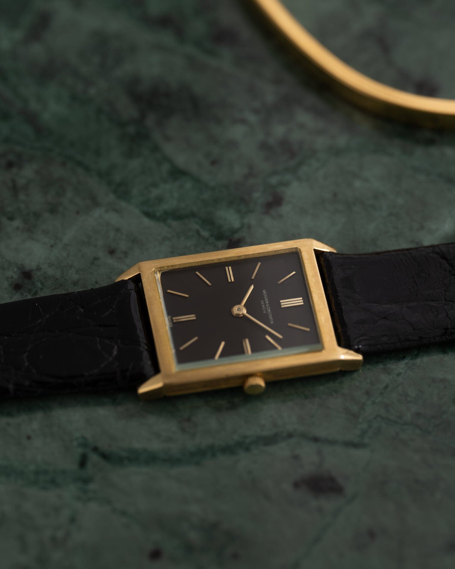 Vacheron Constantin レクタングル 6791 "タンク" YG ダークグレーダイアル Watch VACHERON CONSTANTIN 