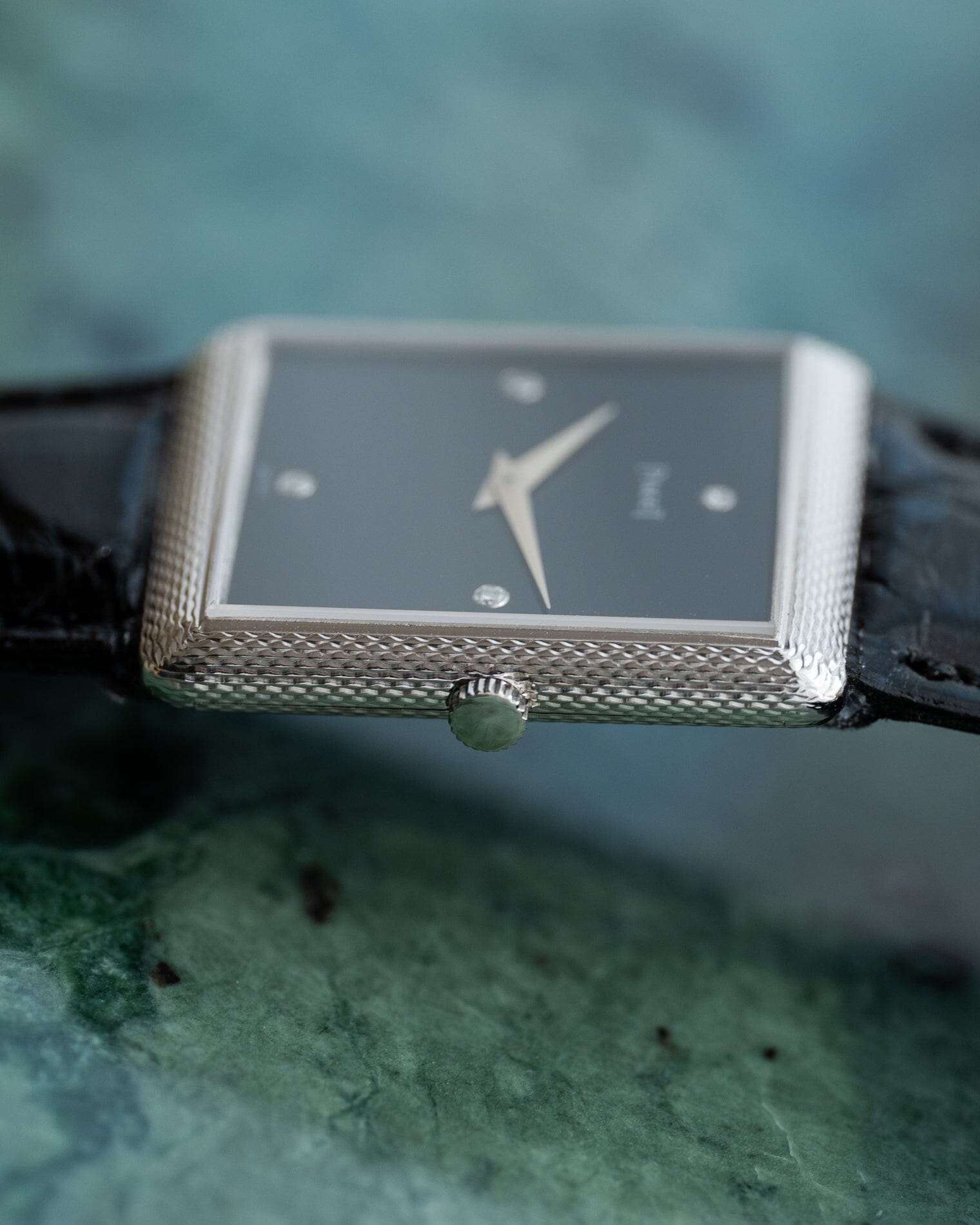 Piaget レクタングル 9152 WG オニキスダイアル 4Pダイヤモンド Watch PIAGET