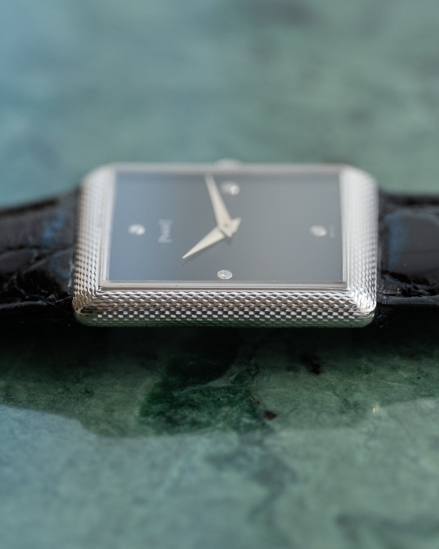 Piaget レクタングル 9152 WG オニキスダイアル 4Pダイヤモンド Watch PIAGET