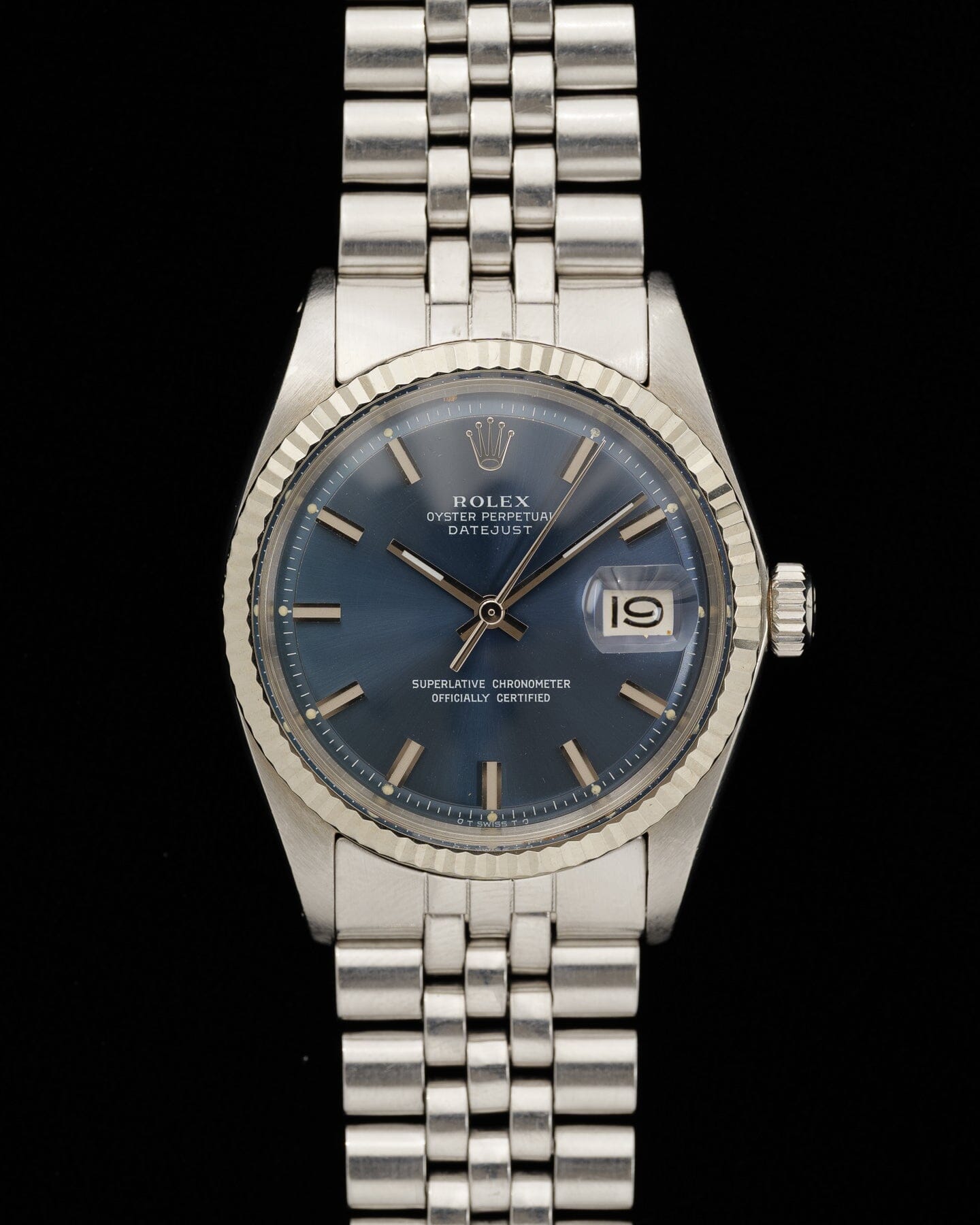 ロレックス デイトジャスト 1601 ブルー 保証書 クロノメーター証明書付き Watch ROLEX