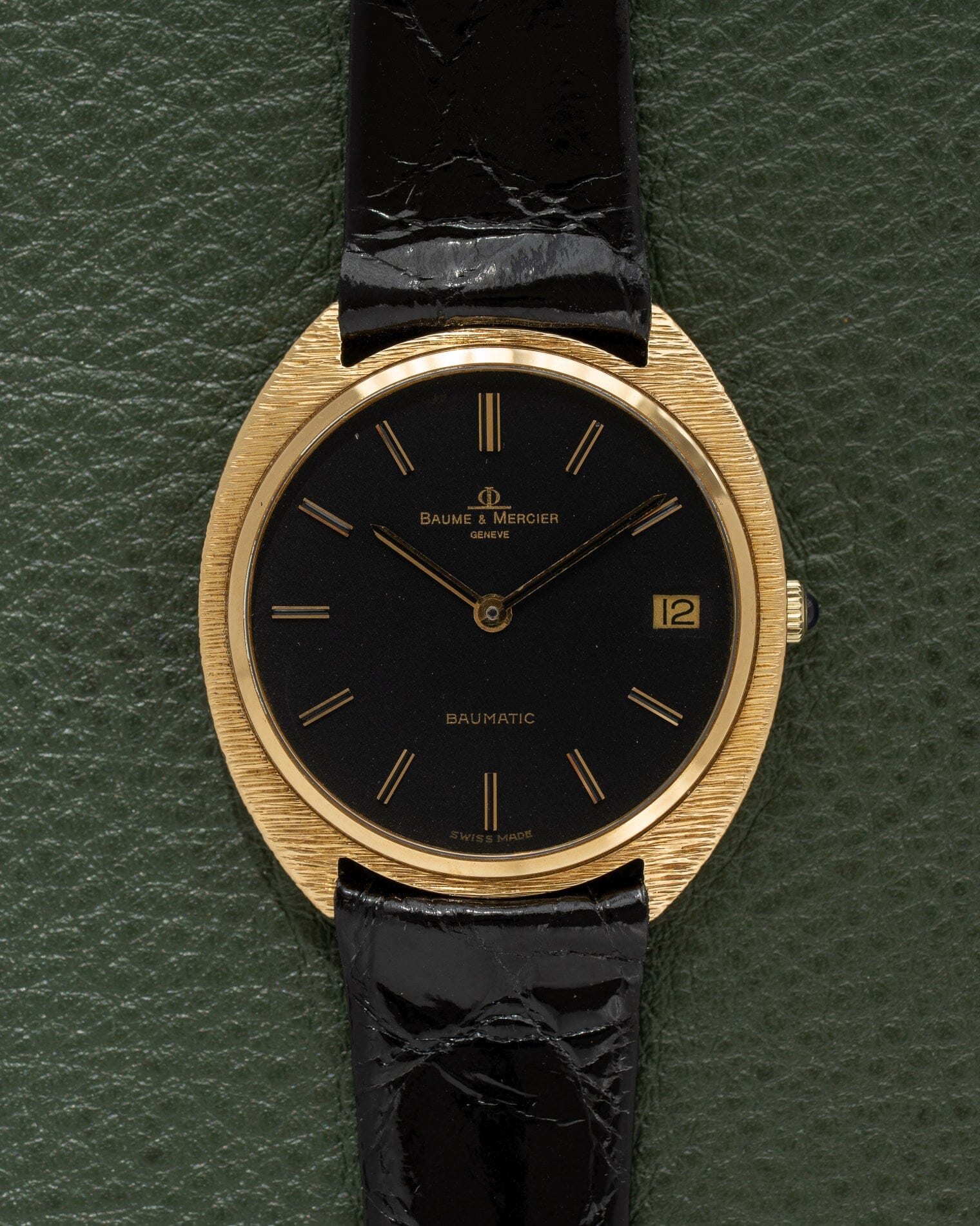 Baume&Mercier ボーマティック 35114 YG ブラック バーク仕上げ Watch BAUME&MERCIER