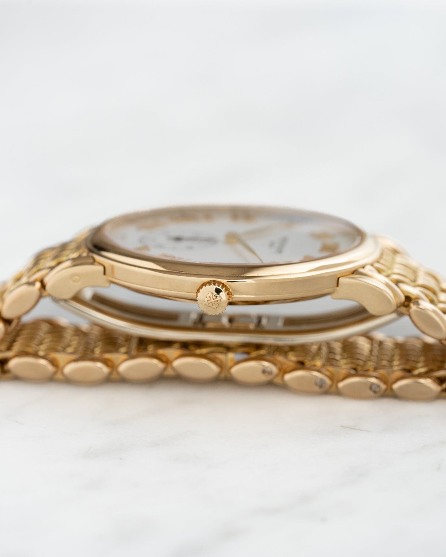 Patek Philippe カラトラバ 5022 YG ホワイトギョーシェダイアル Watch PATEK PHILIPPE