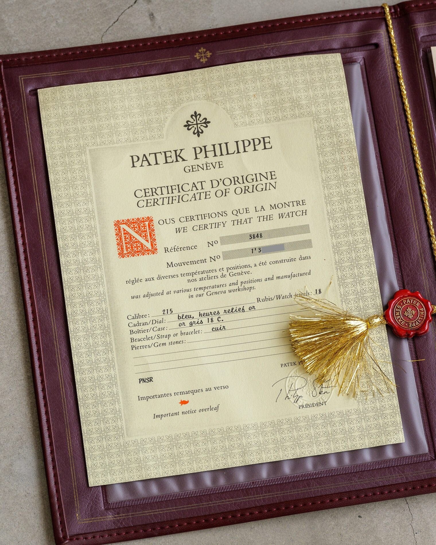 Patek Philippe ゴールデンエリプス 3848 WG ブルーシグマダイアル 箱保証書付き Watch PATEK PHILIPPE