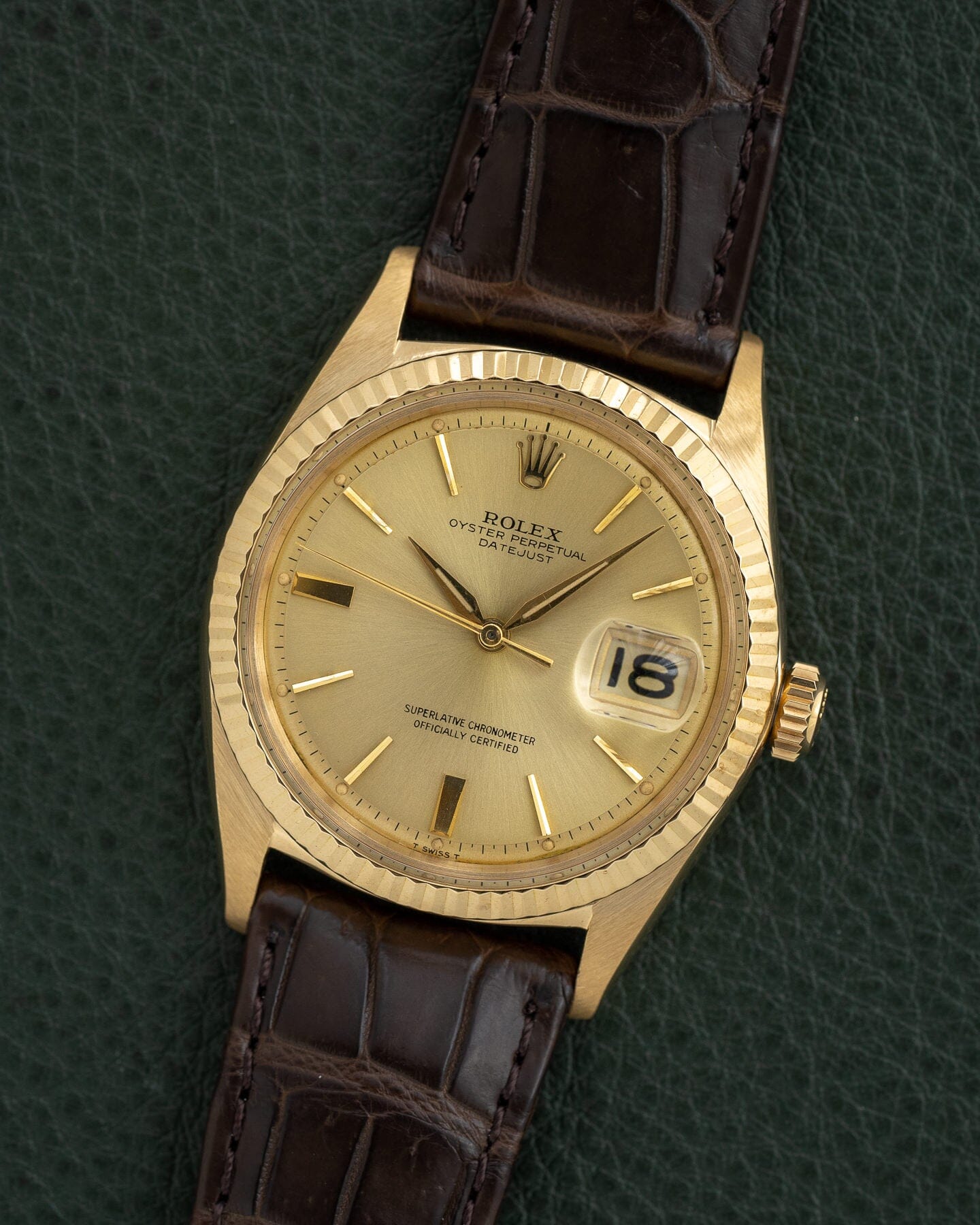 ロレックス デイトジャスト 1601/8 YG シャンパンダイアル 日ロレOH済み Watch ROLEX