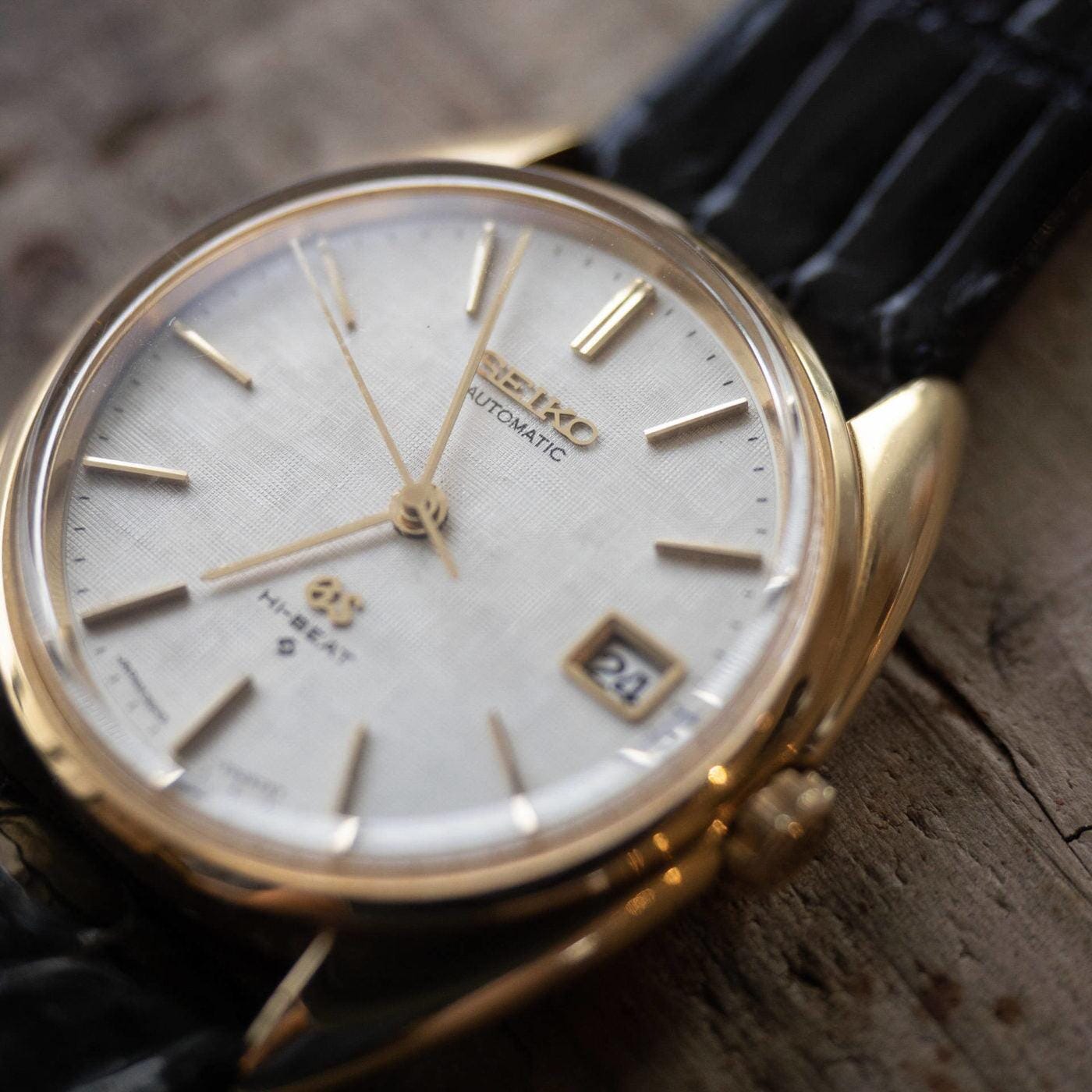 GRAND SEIKO 5645-7005 Linen Dial 18K YG - Arbitro