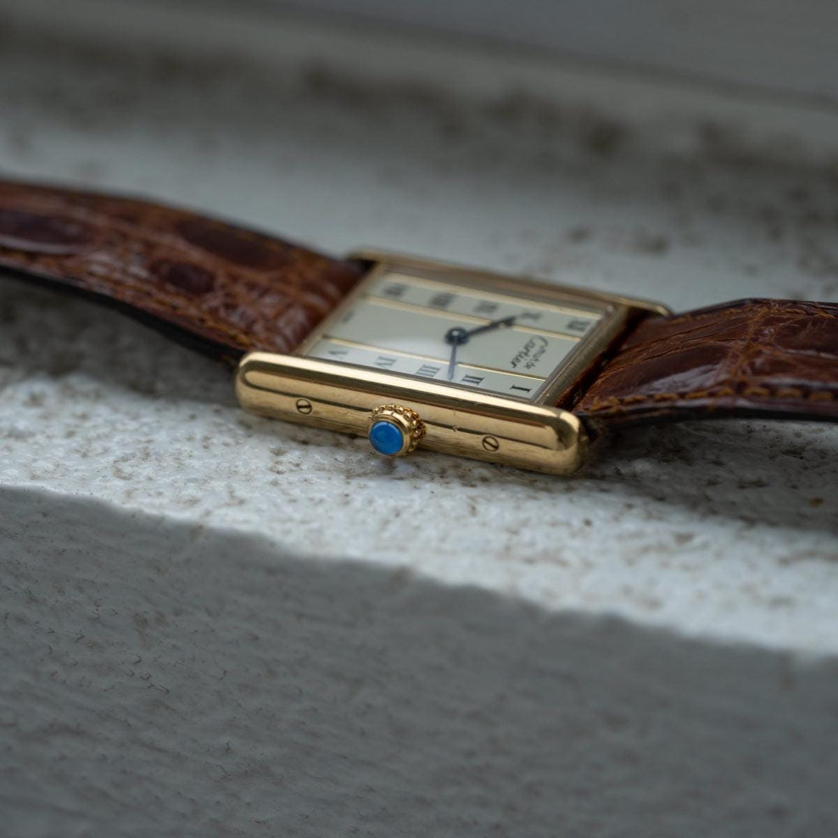 CARTIER must de Cartier Tank LM Gold Line 1990s - Arbitro