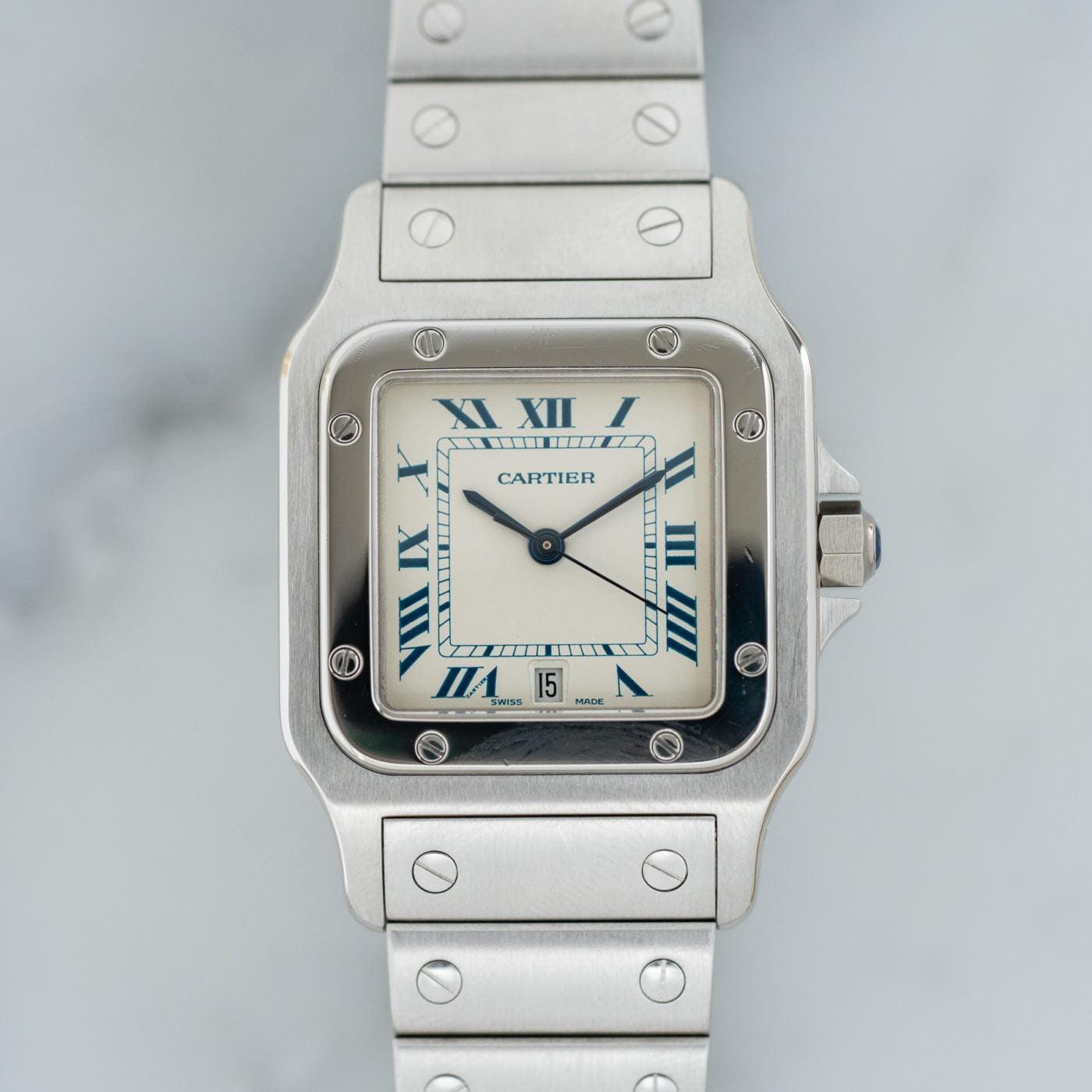 CARTIER Santos Galbee LM QZ Blue Roman - Arbitro