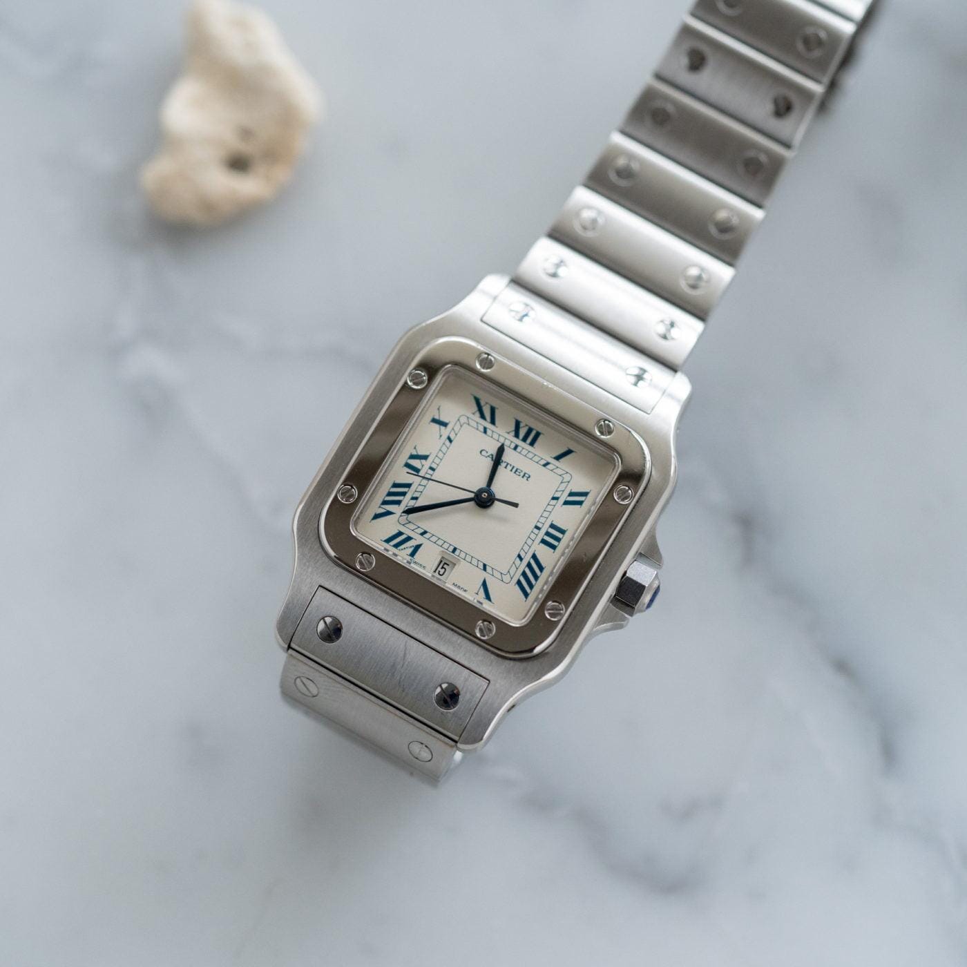 CARTIER Santos Galbee LM QZ Blue Roman - Arbitro