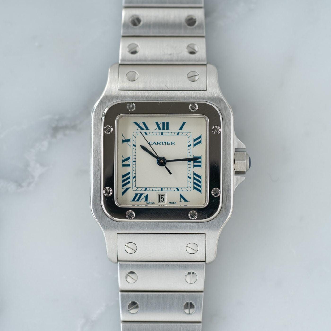 CARTIER Santos Galbee LM QZ Blue Roman - Arbitro
