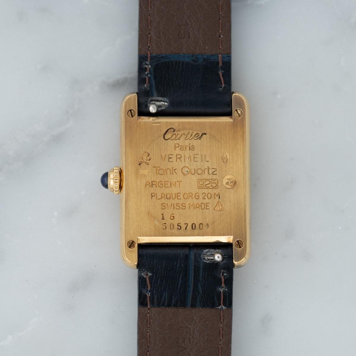 must de Cartier Tank SM QZ Opaline - Arbitro