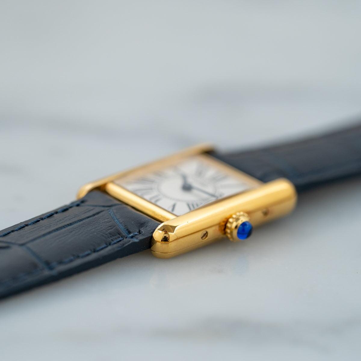 must de Cartier Tank SM QZ Opaline - Arbitro