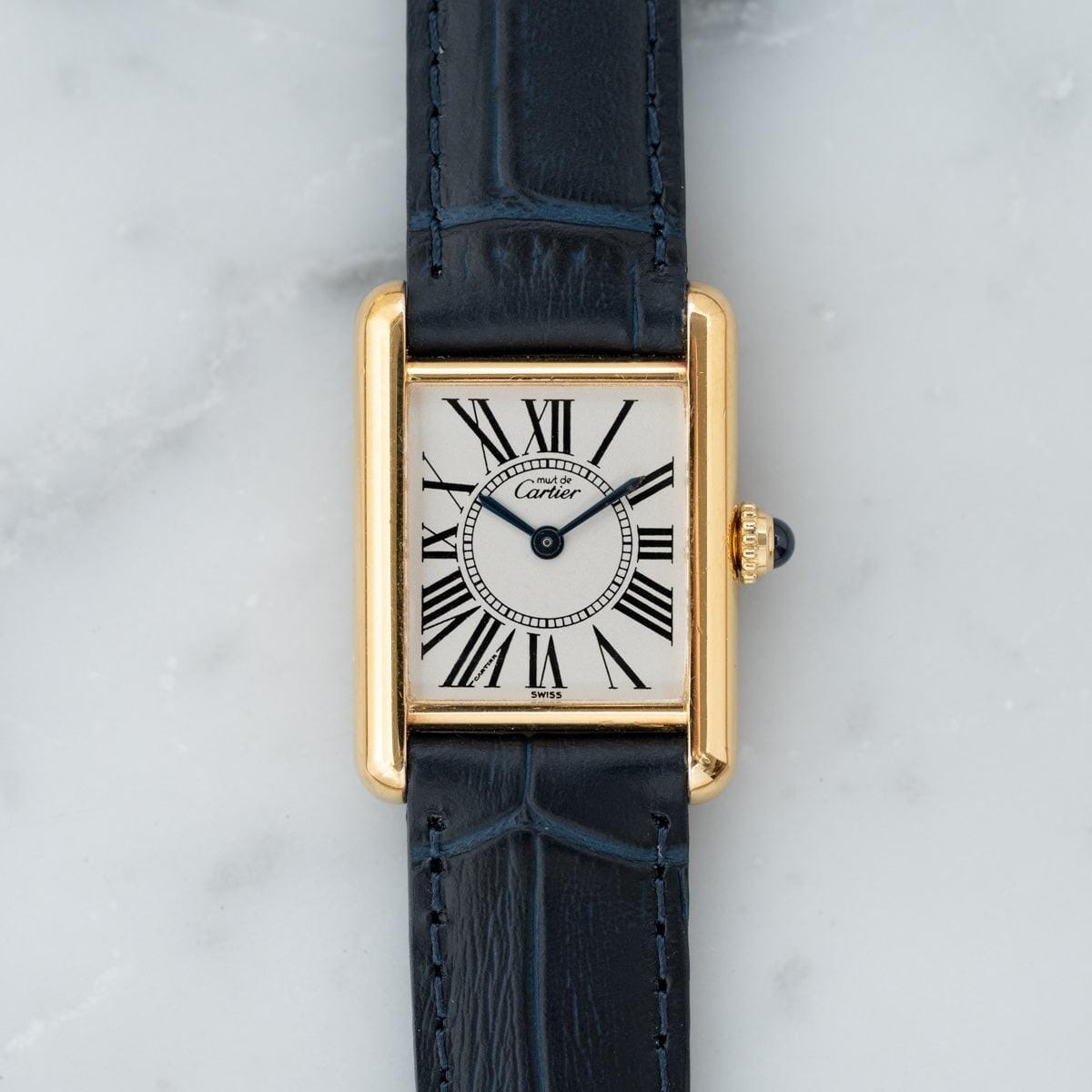 must de Cartier Tank SM QZ Opaline - Arbitro