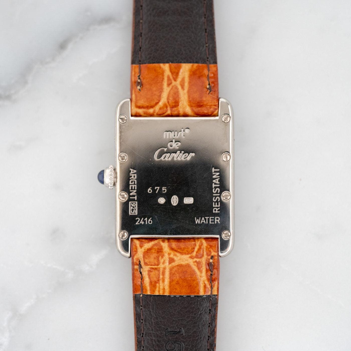 must de Cartier Tank QZ Big Arabic Dial - Arbitro