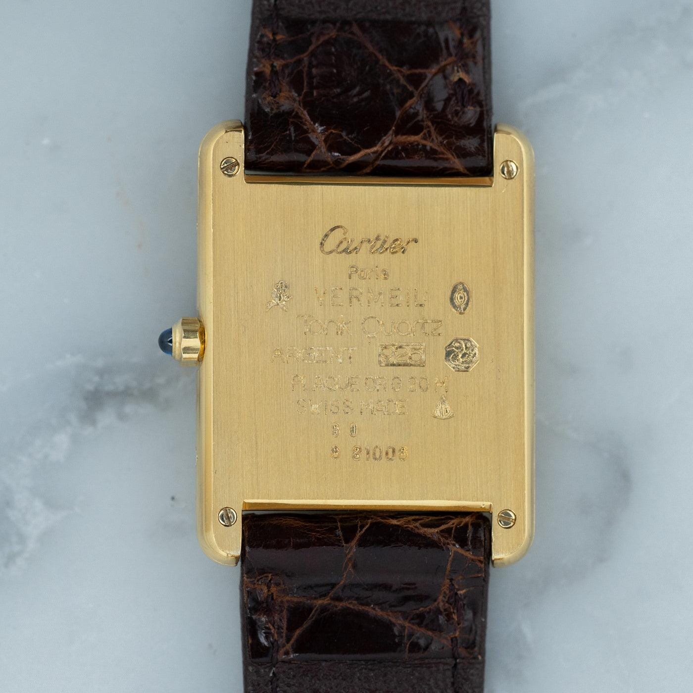 must de Cartier Tank LM QZ Ivory Roman Dial - Arbitro
