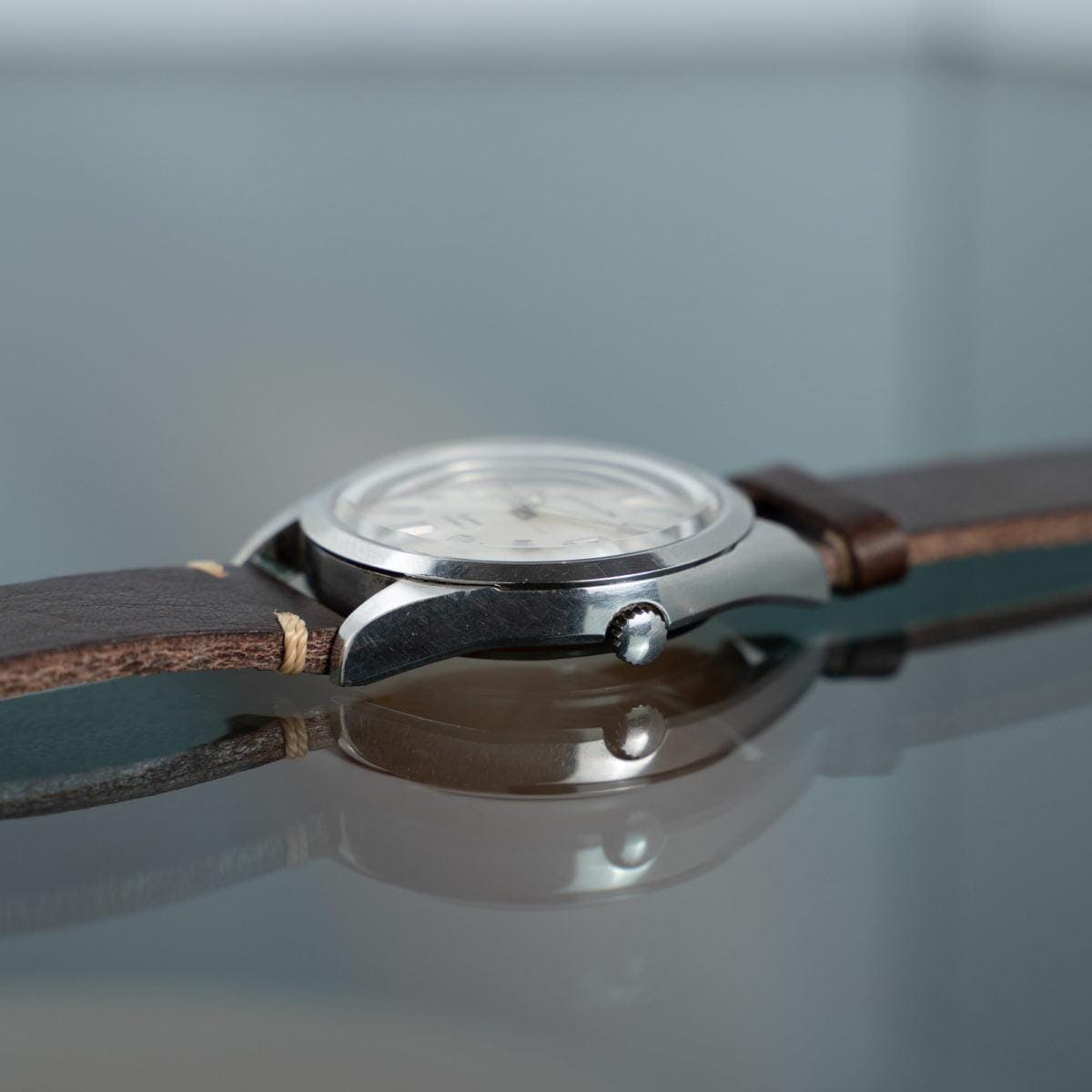 CITIZEN Homer Date Crystal Silver Dial 1960s - Arbitro