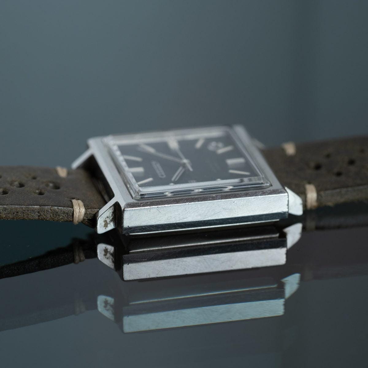 CITIZEN Auto Day Date Black Dial "MONACO" 1960s - Arbitro