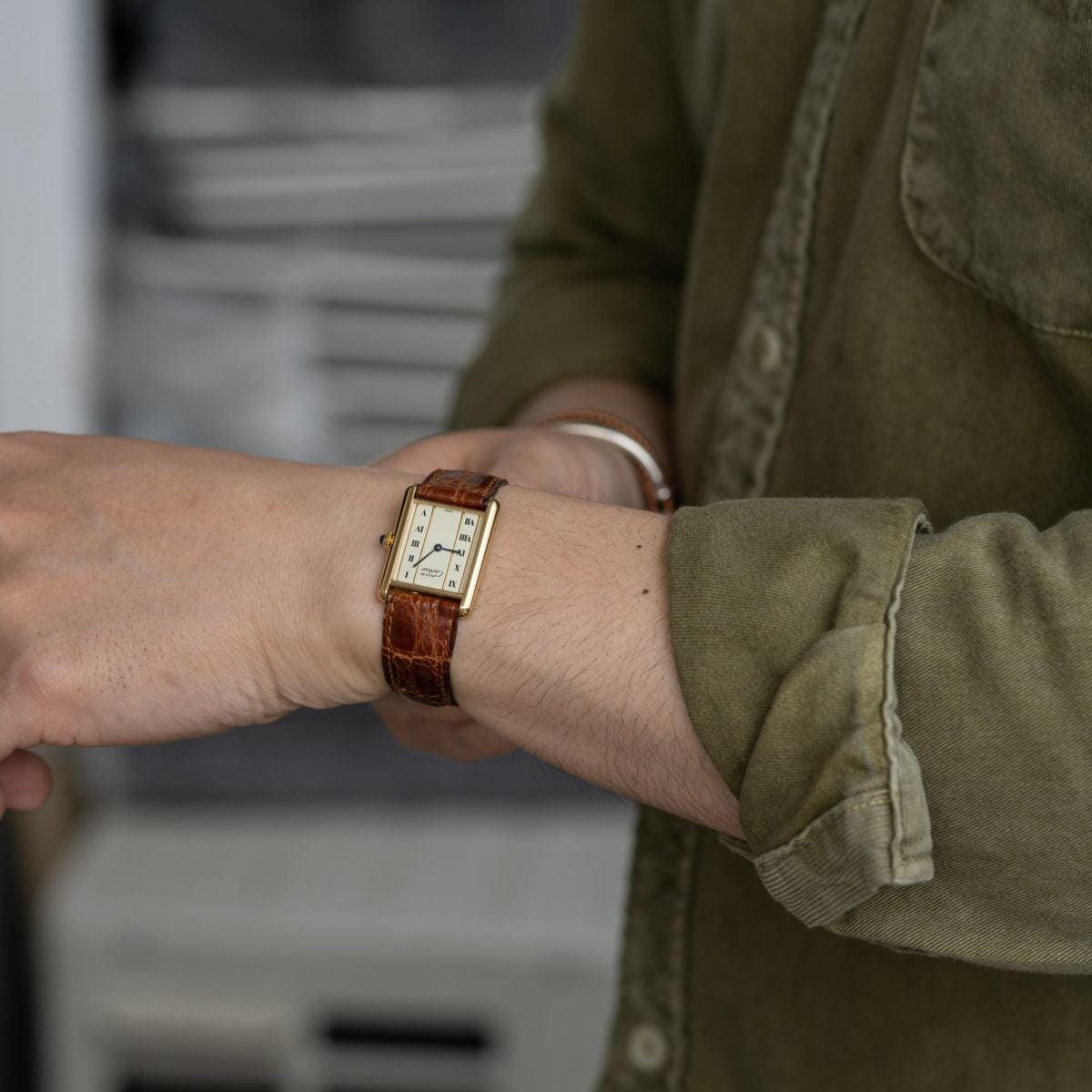 CARTIER must de Cartier Tank LM Gold Line 1990s - Arbitro
