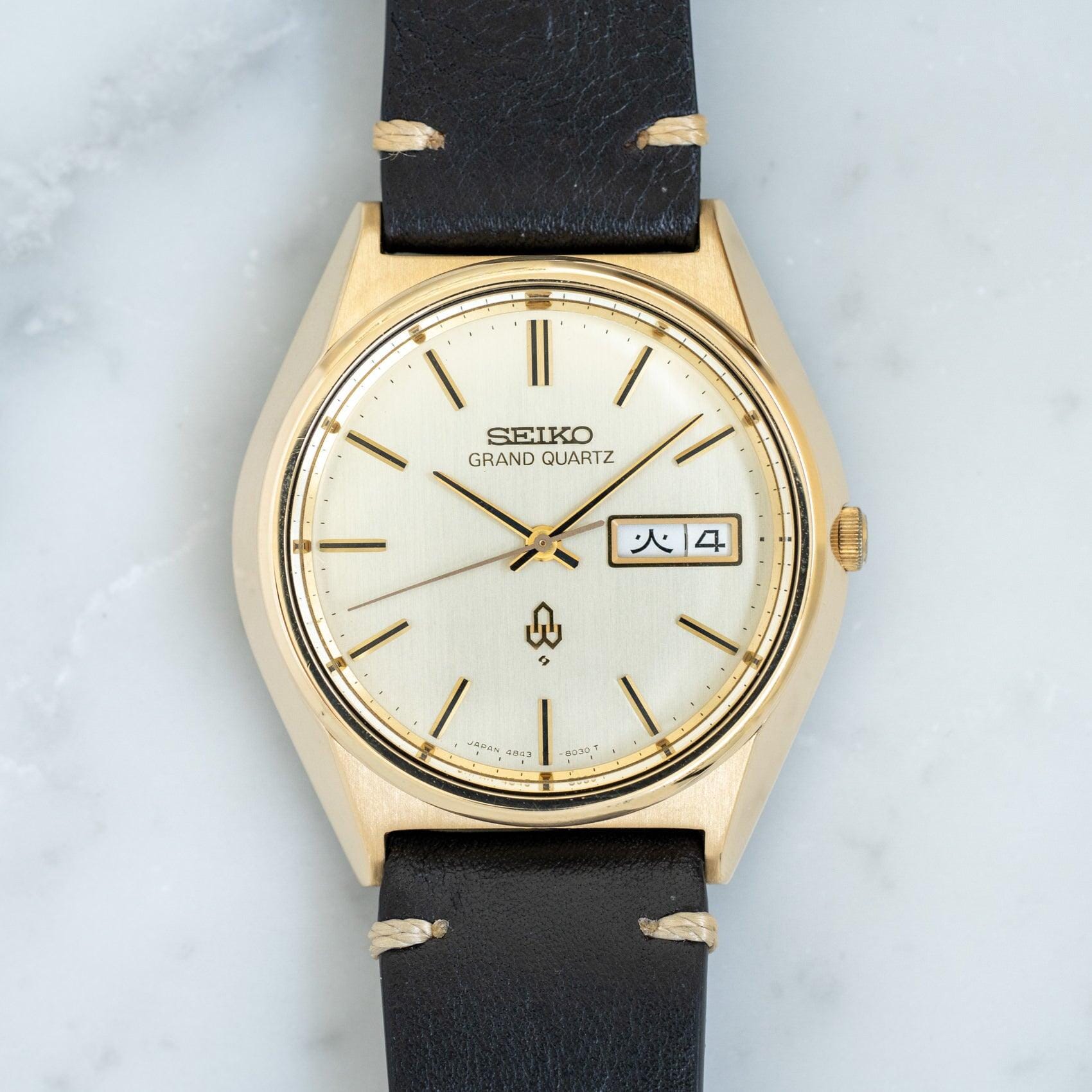 SEIKO GRAND QUARTZ 4843-8040 CAP GOLD - Arbitro