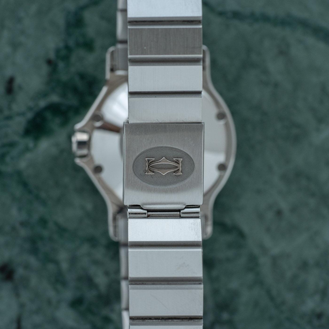 CARTIER Santos Octagon LM Stainless Godron - Arbitro