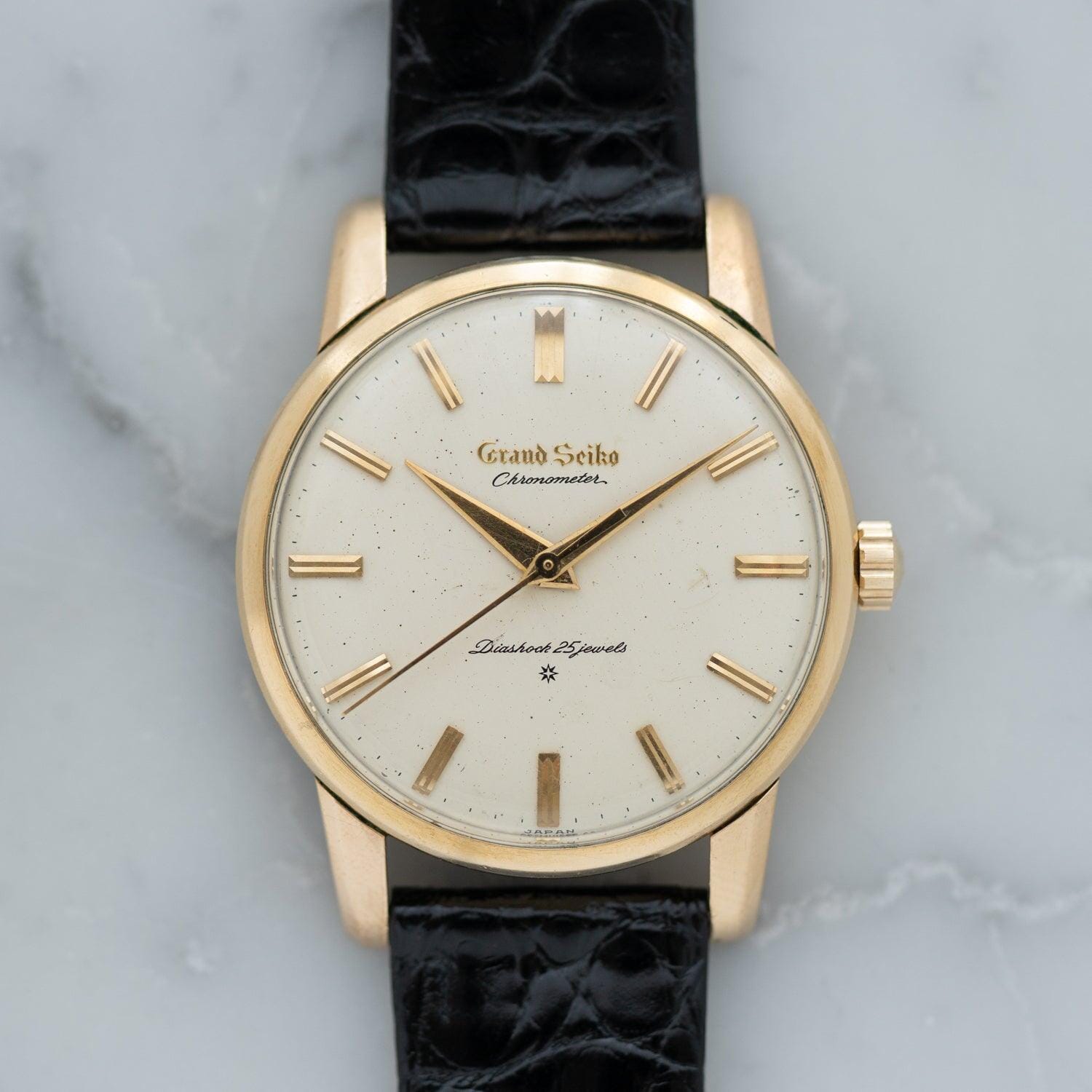 グランドセイコー ファースト アプライド(植字)文字盤 / Grand Seiko First J14070 Raised Logo Dial - Arbitro