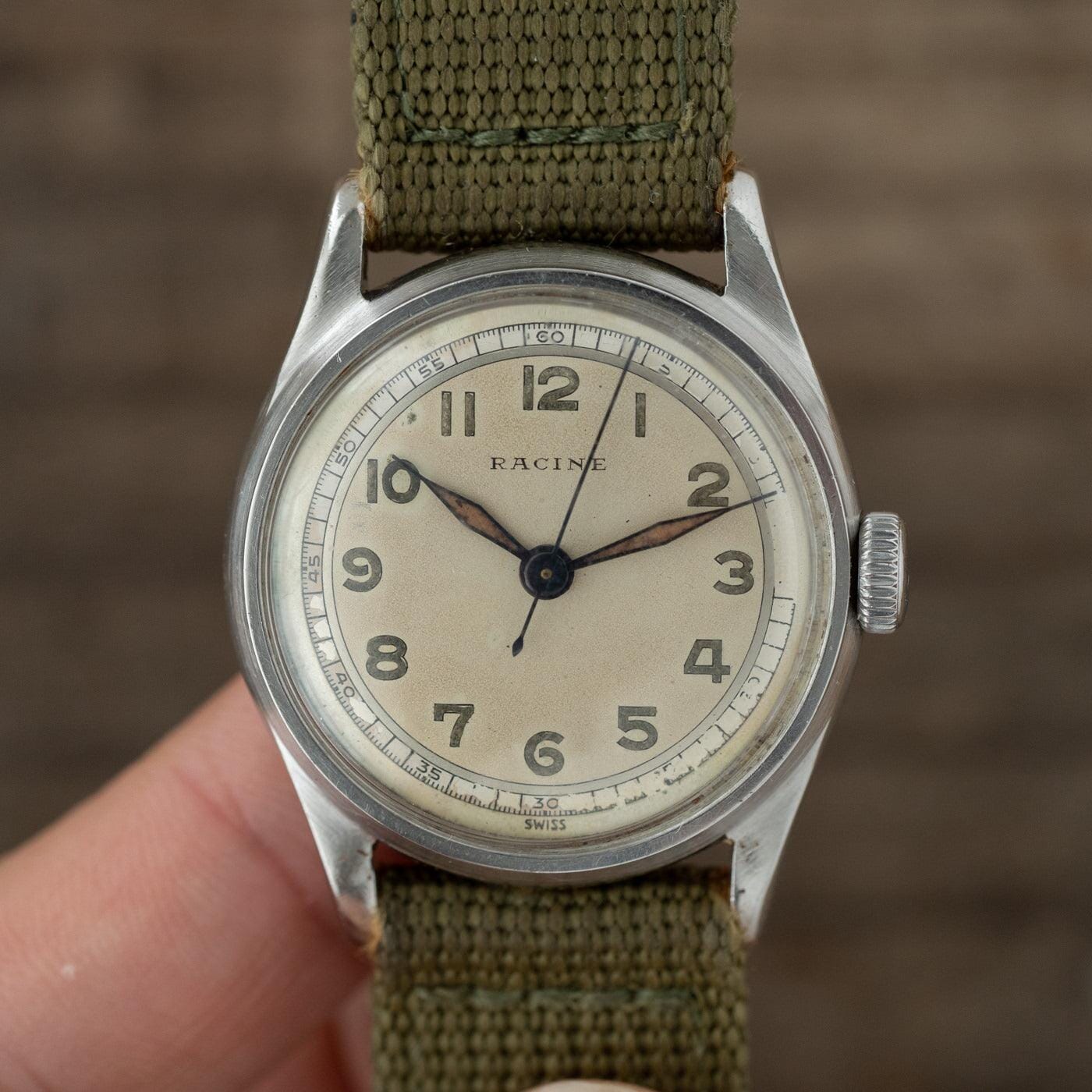 RACINE (GALLET) Military-Style Round 1940s - Arbitro