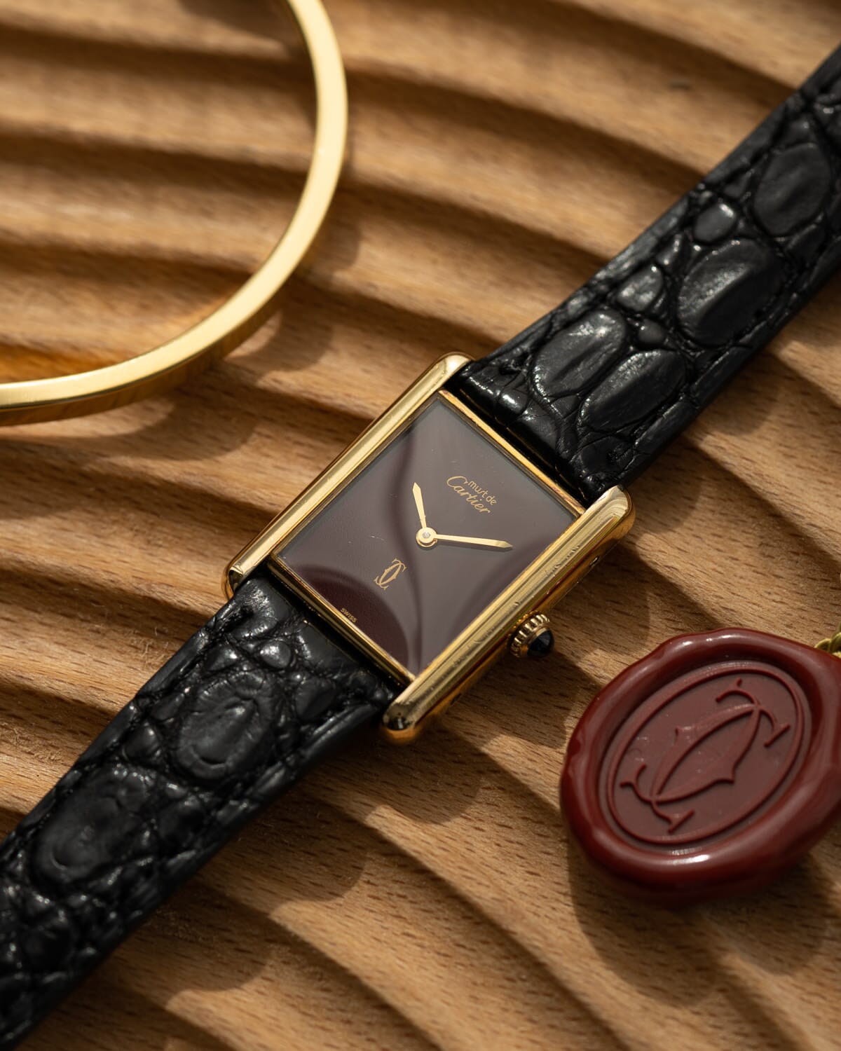 カルティエ マストタンク LM ボルドー 手巻き Watch CARTIER