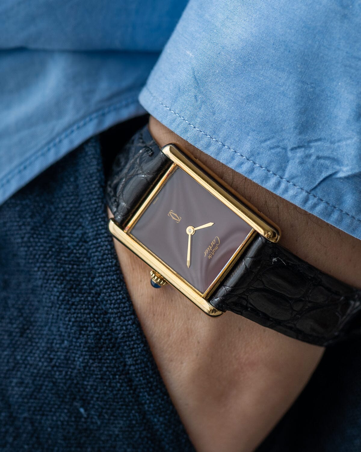 カルティエ マストタンク LM ボルドー 手巻き Watch CARTIER