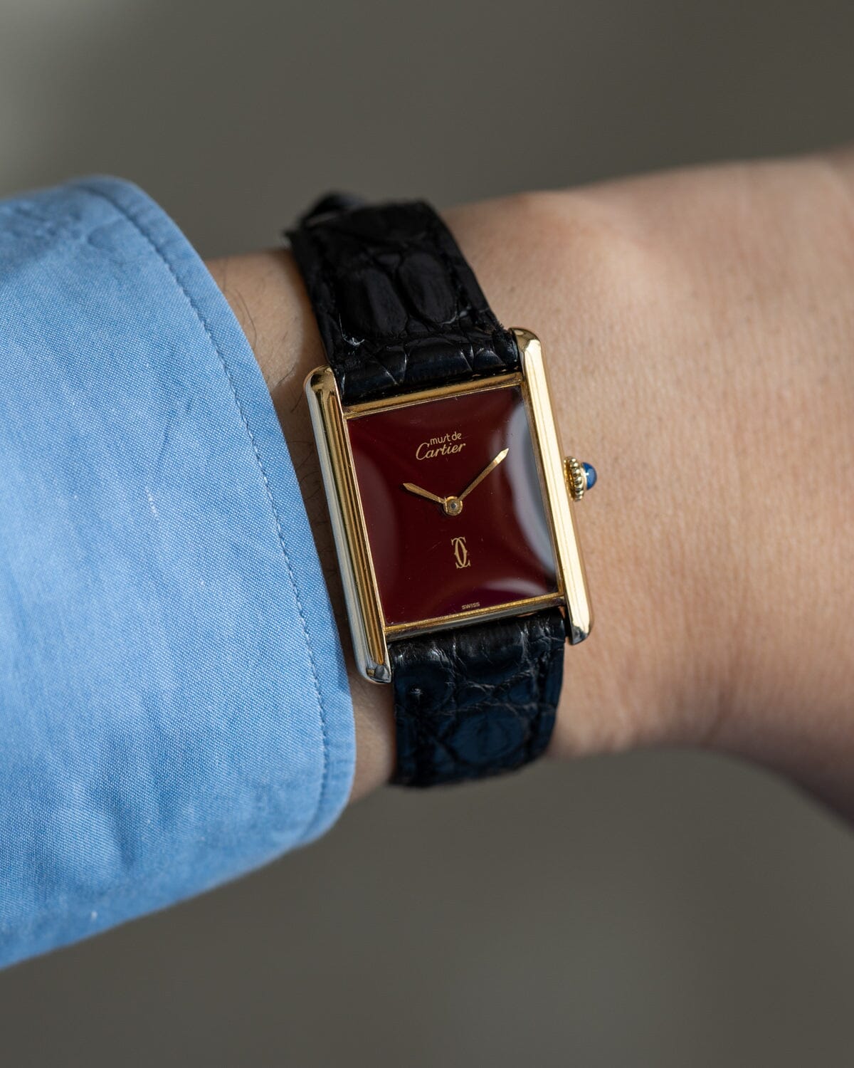カルティエ マストタンク LM ボルドー 手巻き Watch CARTIER