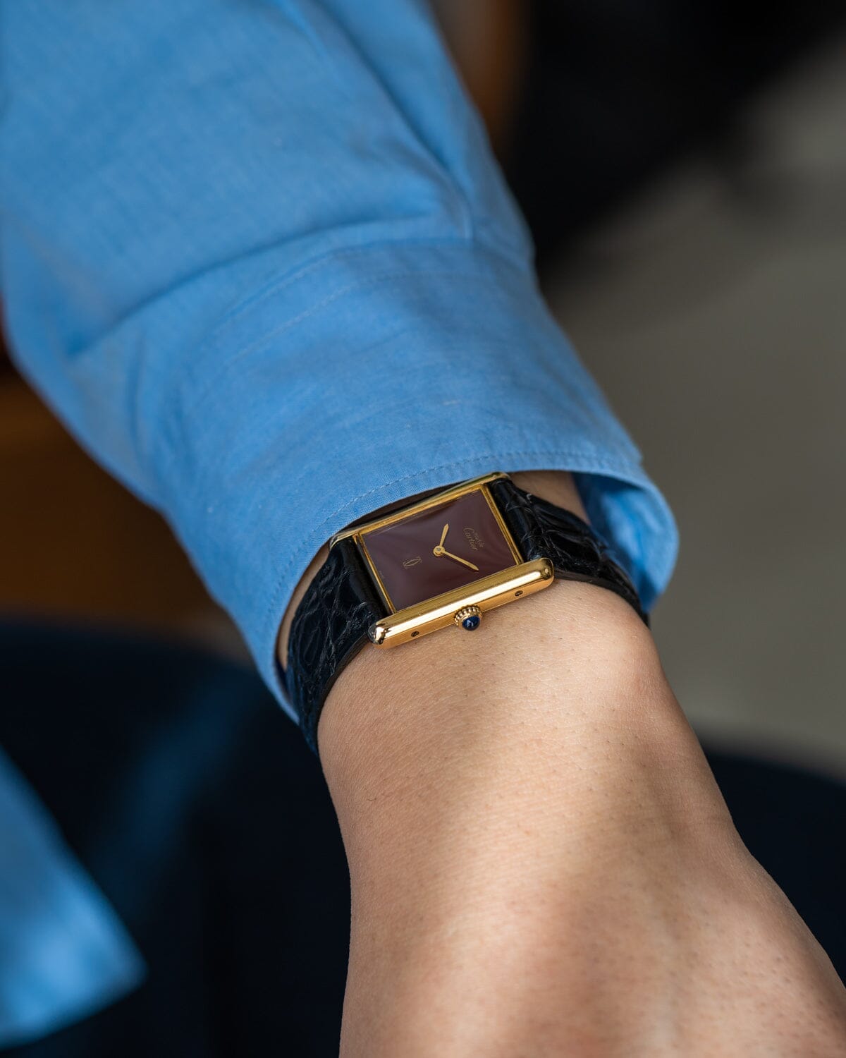 カルティエ マストタンク LM ボルドー 手巻き Watch CARTIER