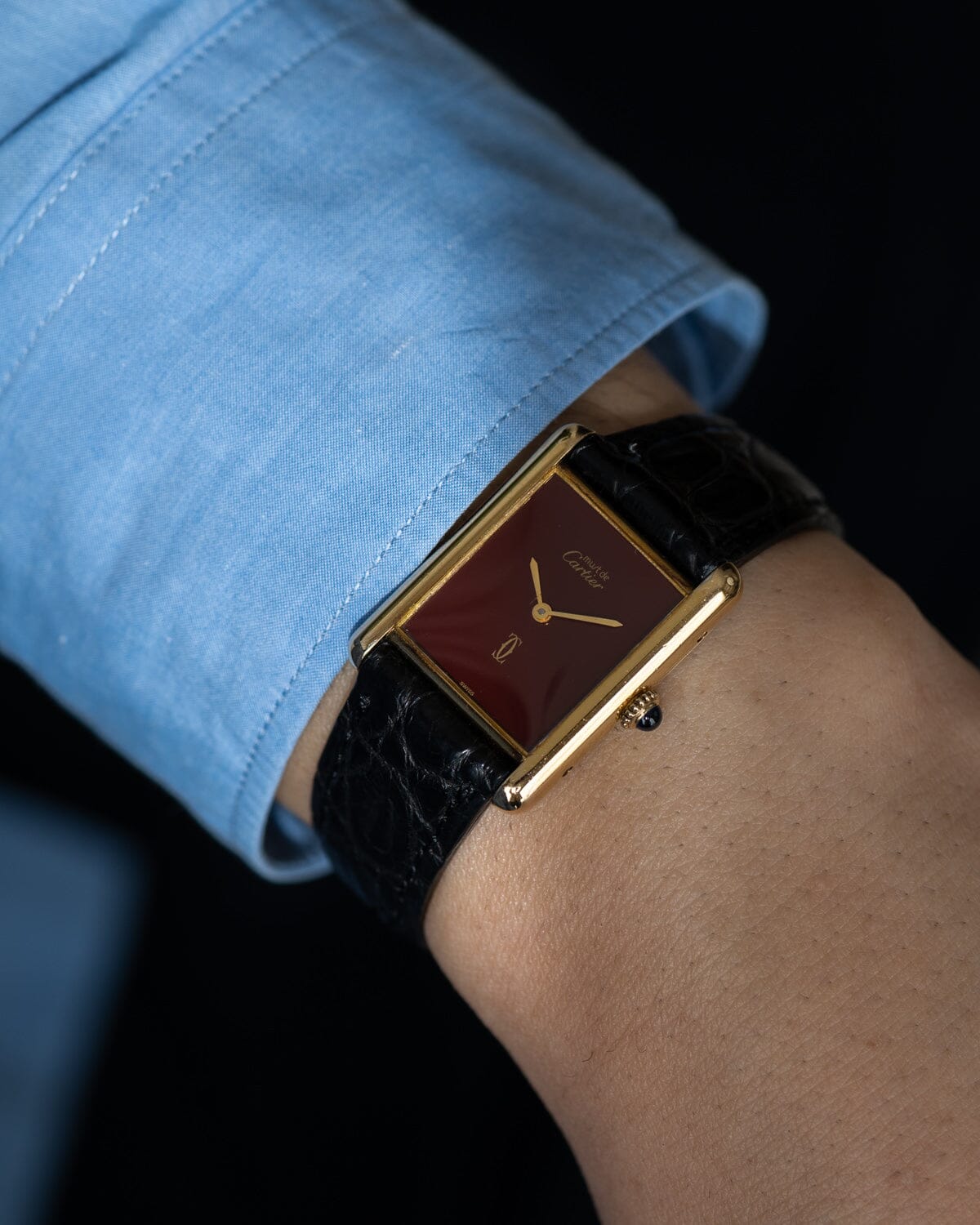 カルティエ マストタンク LM ボルドー 手巻き Watch CARTIER