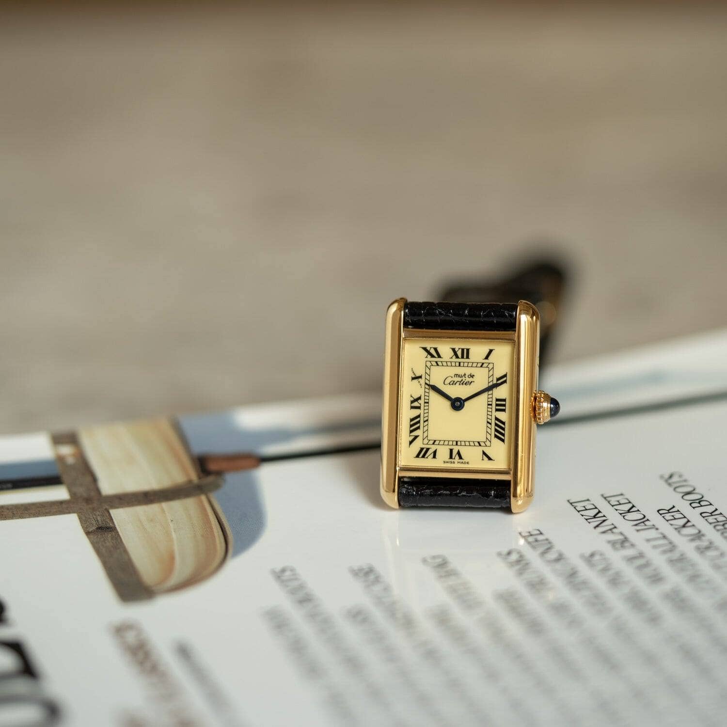 must de Cartier Tank SM Ivory Roman - Arbitro