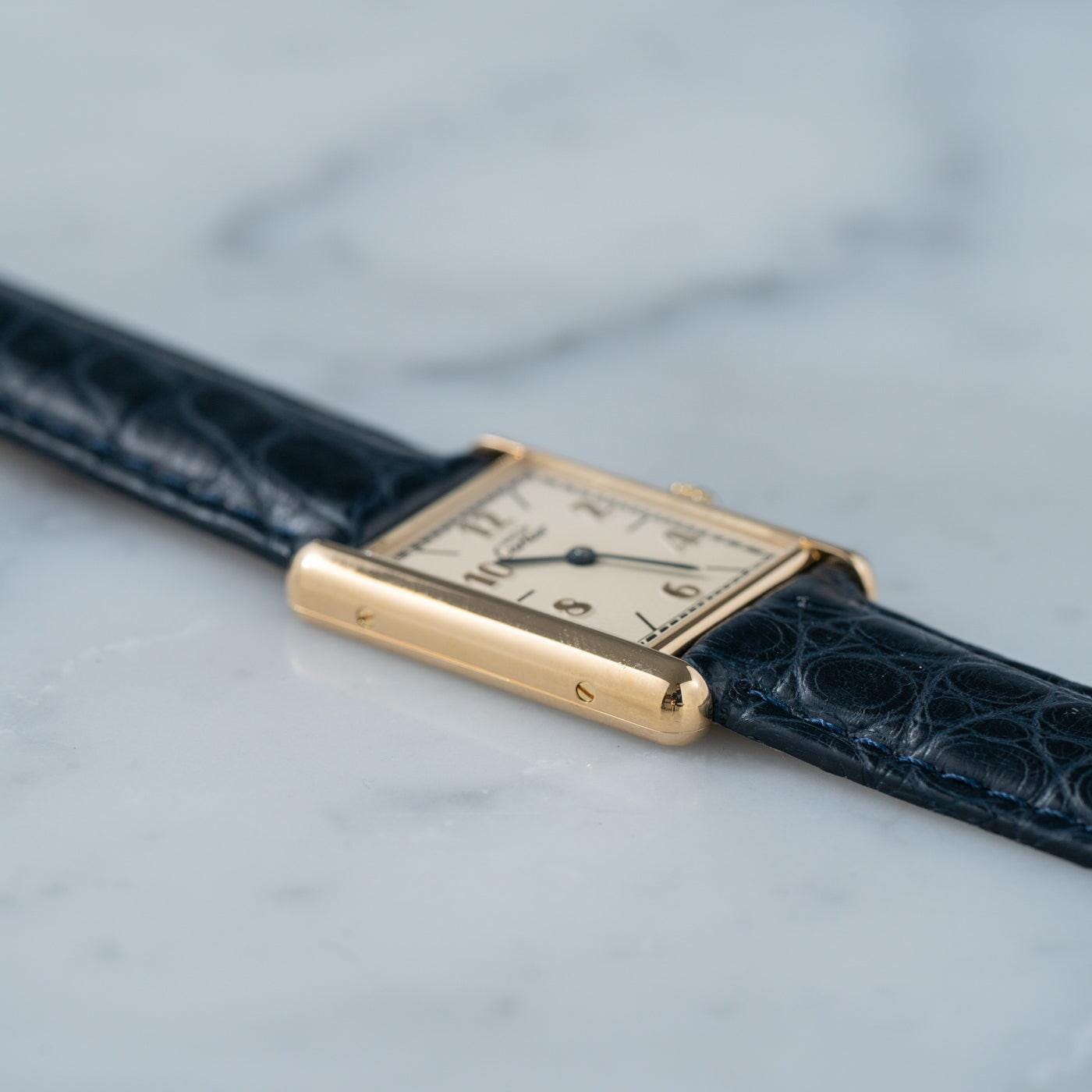 must de Cartier Tank LM QZ Arabic Dial - Arbitro