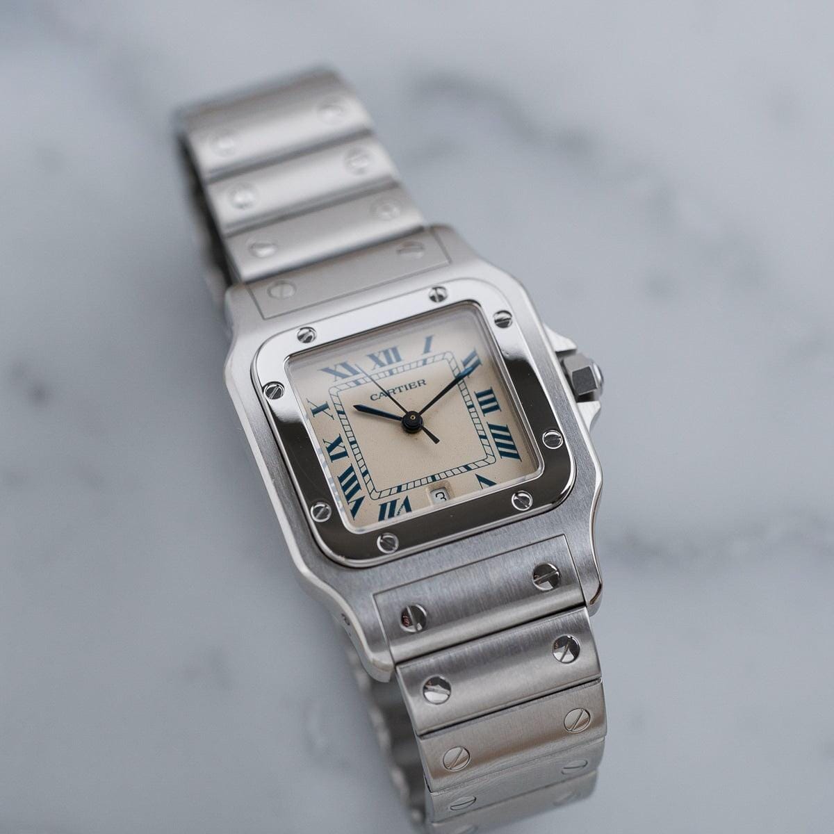 CARTIER Santos Galbee LM QZ Blue Roman - Arbitro