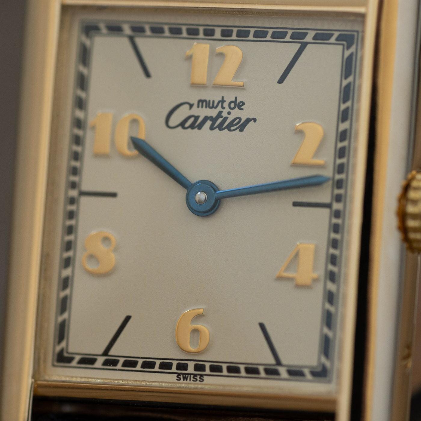must de Cartier Tank LM QZ Arabic Dial - Arbitro