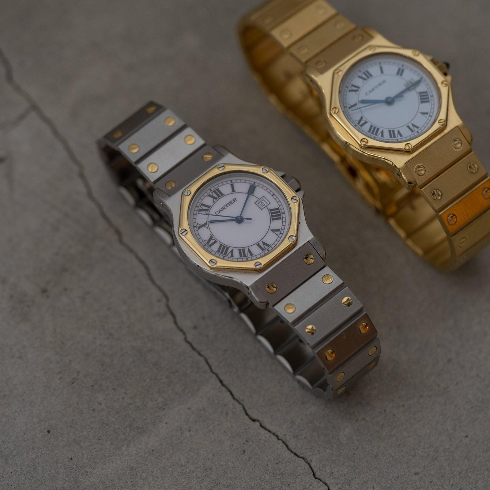 CARTIER Santos Octagon LM White Roman / カルティエ サントス オクタゴン LM ホワイトローマン 自動巻き