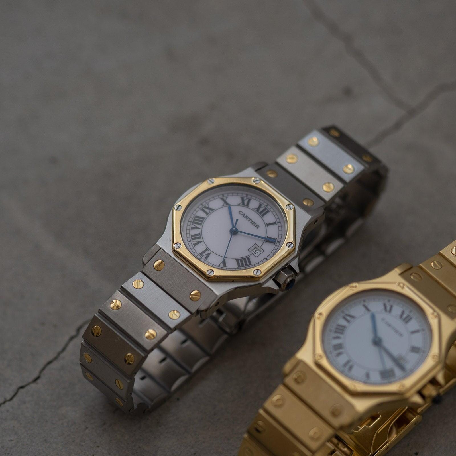 CARTIER Santos Octagon LM White Roman / カルティエ サントス オクタゴン LM ホワイトローマン 自動巻き