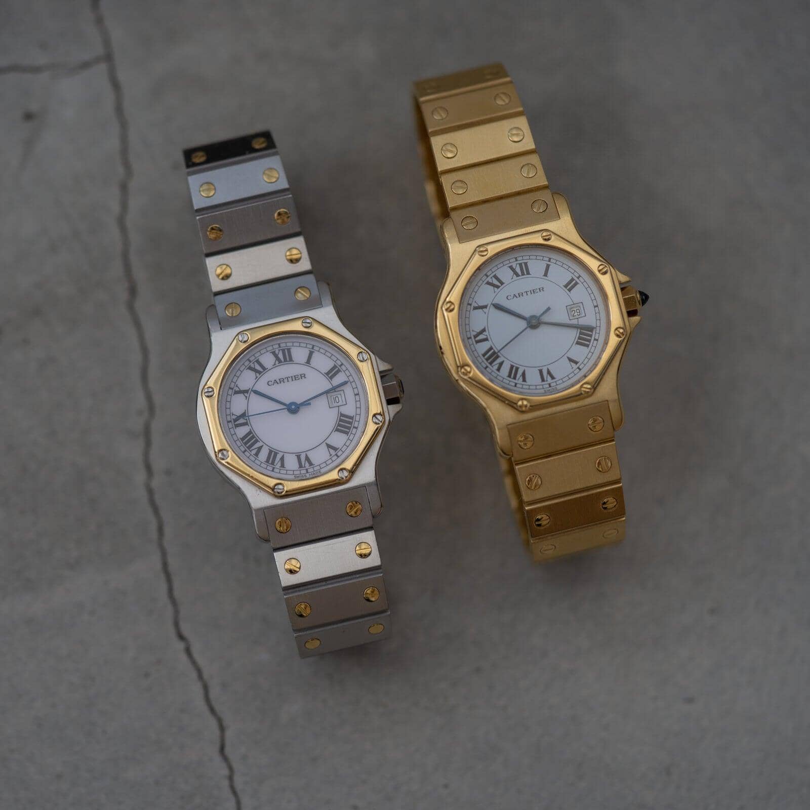CARTIER Santos Octagon LM White Roman / カルティエ サントス オクタゴン LM ホワイトローマン 自動巻き