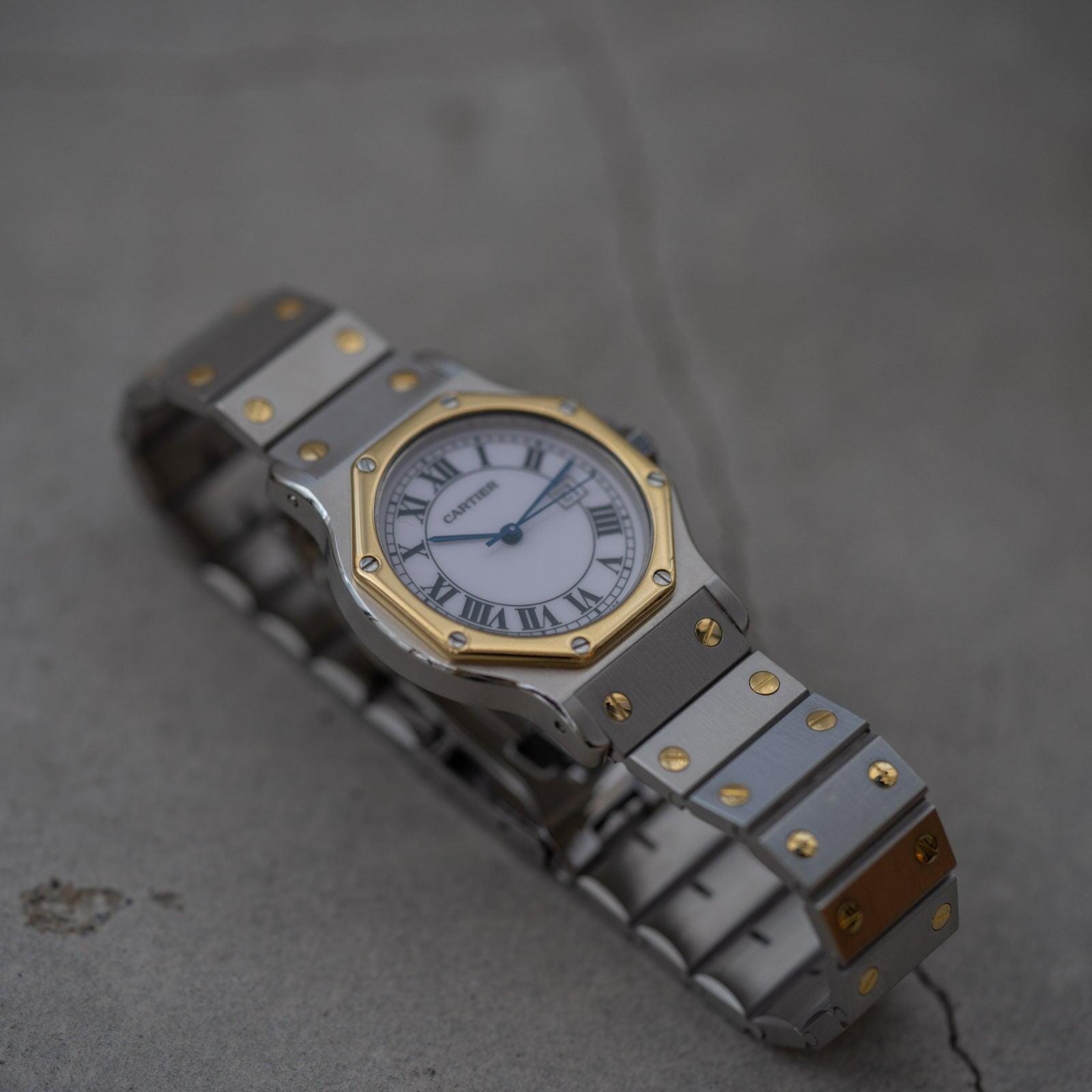 CARTIER Santos Octagon LM White Roman / カルティエ サントス オクタゴン LM ホワイトローマン 自動巻き