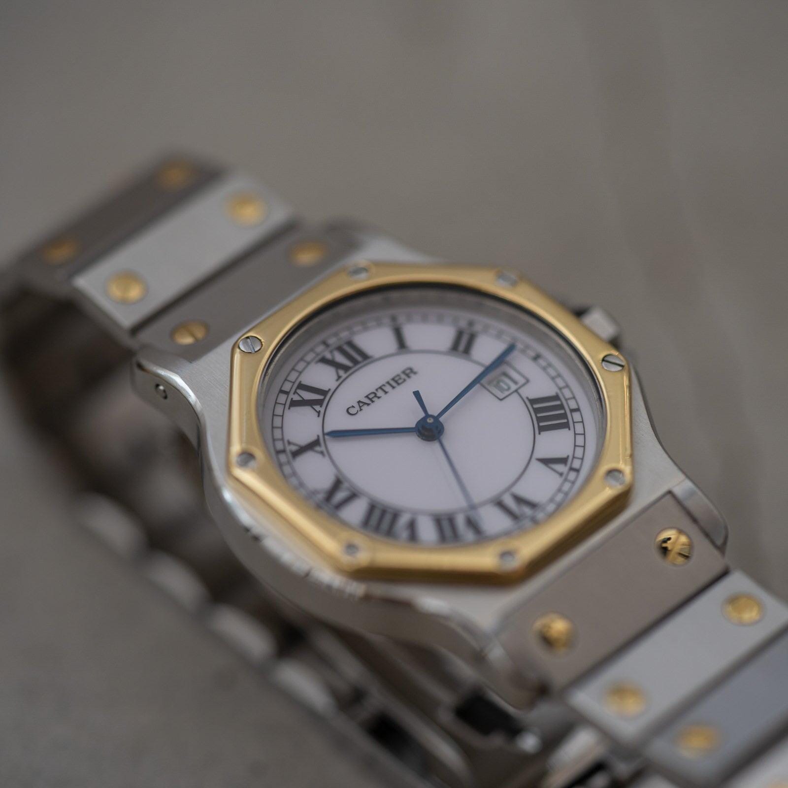 CARTIER Santos Octagon LM White Roman / カルティエ サントス オクタゴン LM ホワイトローマン 自動巻き