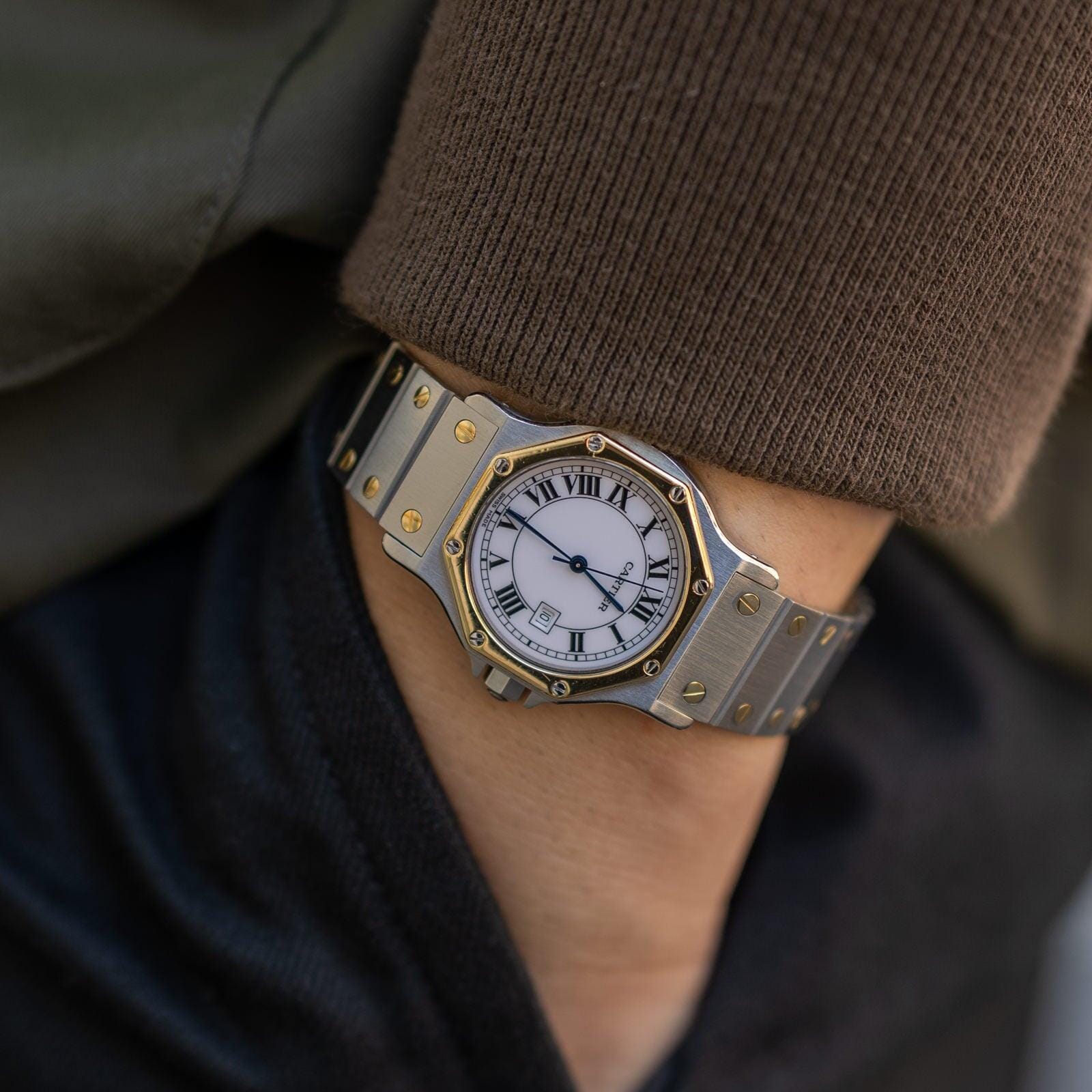 CARTIER Santos Octagon LM White Roman / カルティエ サントス オクタゴン LM ホワイトローマン 自動巻き