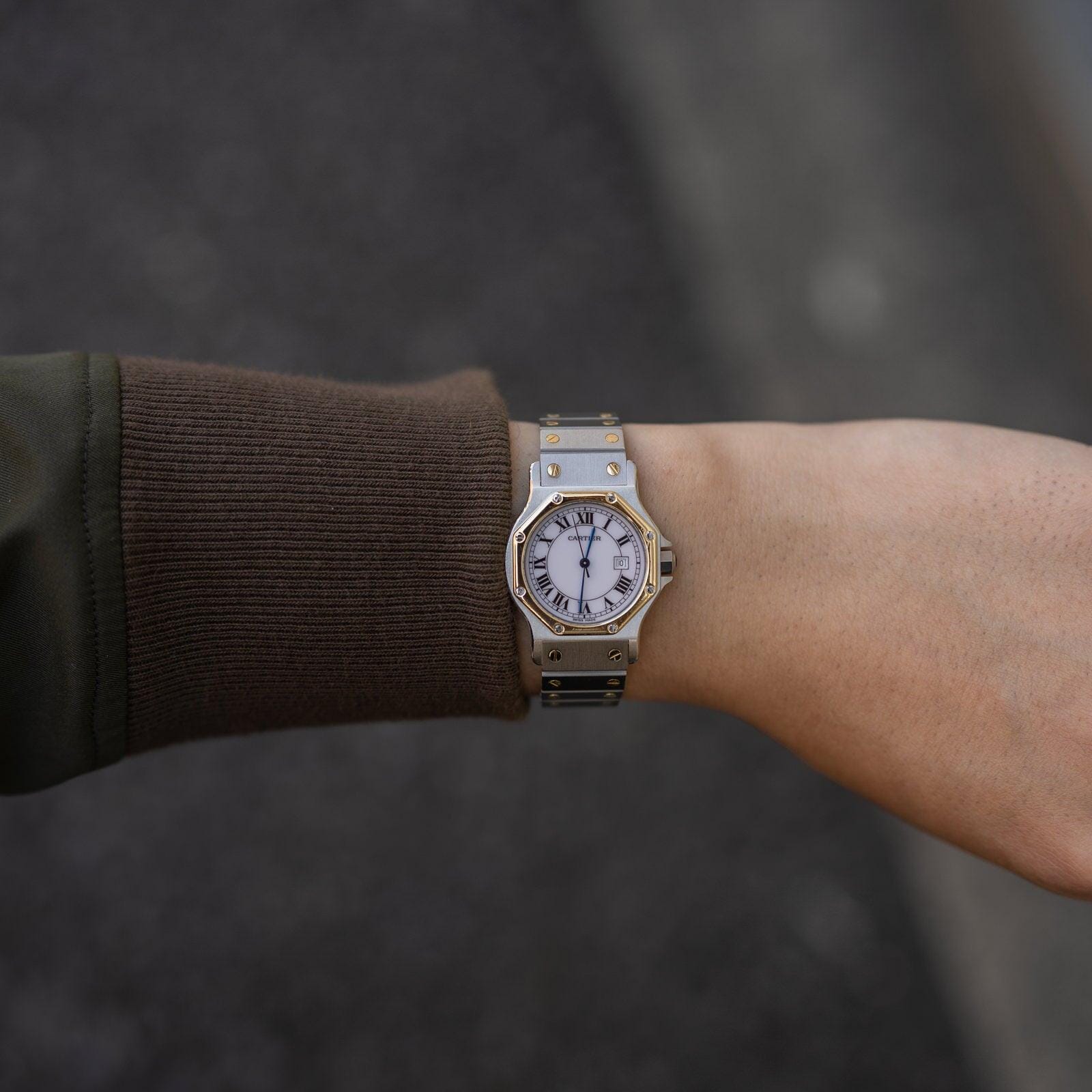 CARTIER Santos Octagon LM White Roman / カルティエ サントス オクタゴン LM ホワイトローマン 自動巻き