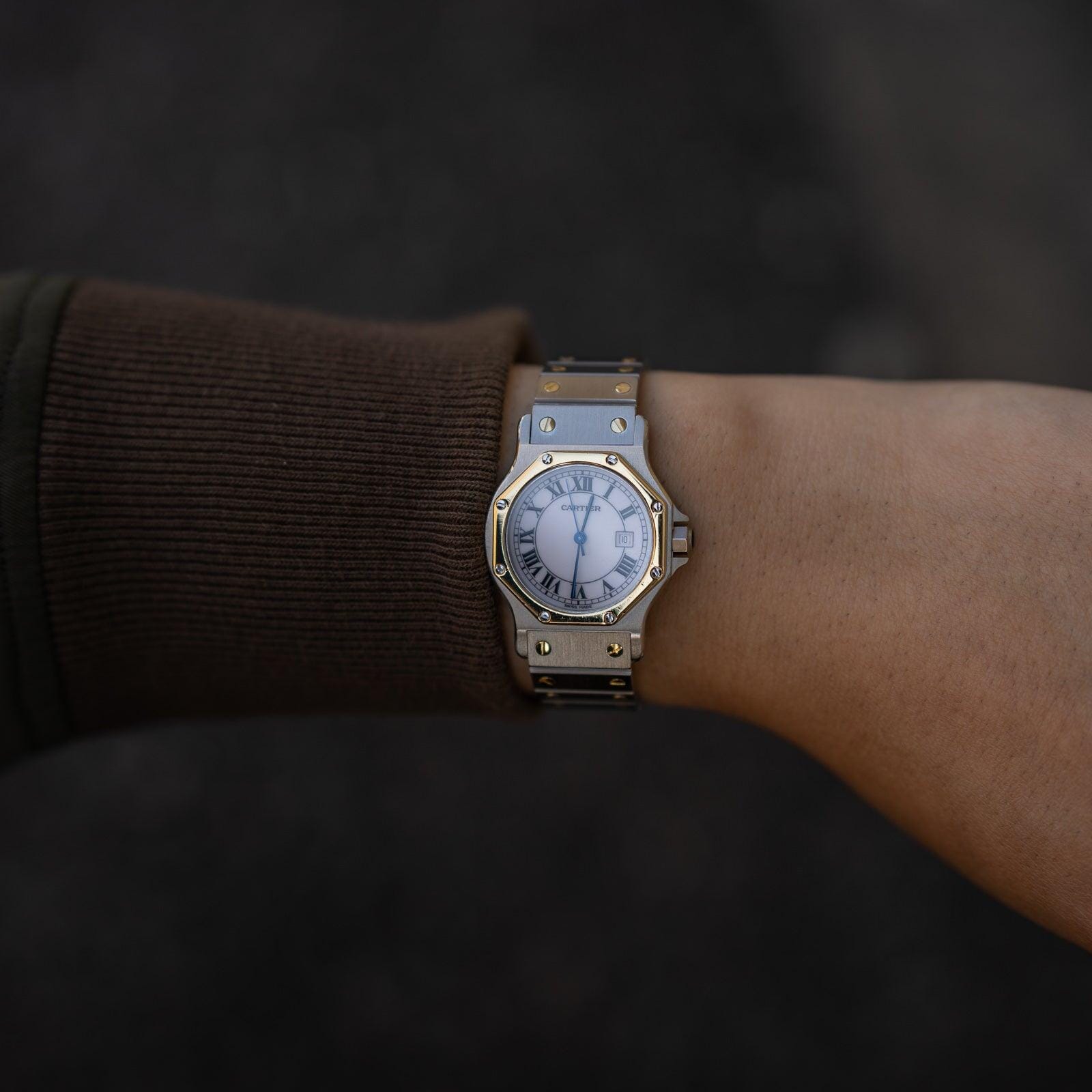 CARTIER Santos Octagon LM White Roman / カルティエ サントス オクタゴン LM ホワイトローマン 自動巻き