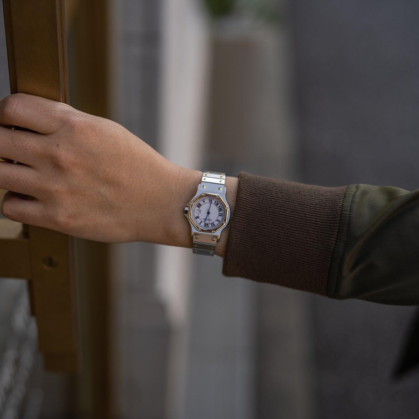 CARTIER Santos Octagon LM White Roman / カルティエ サントス オクタゴン LM ホワイトローマン 自動巻き