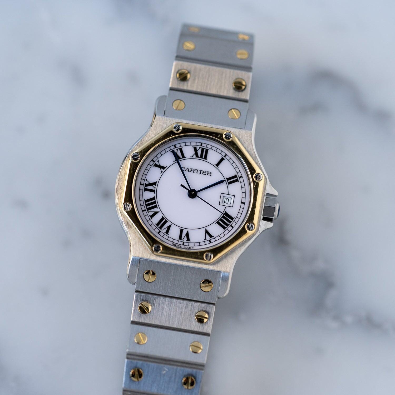 CARTIER Santos Octagon LM White Roman / カルティエ サントス オクタゴン LM ホワイトローマン 自動巻き