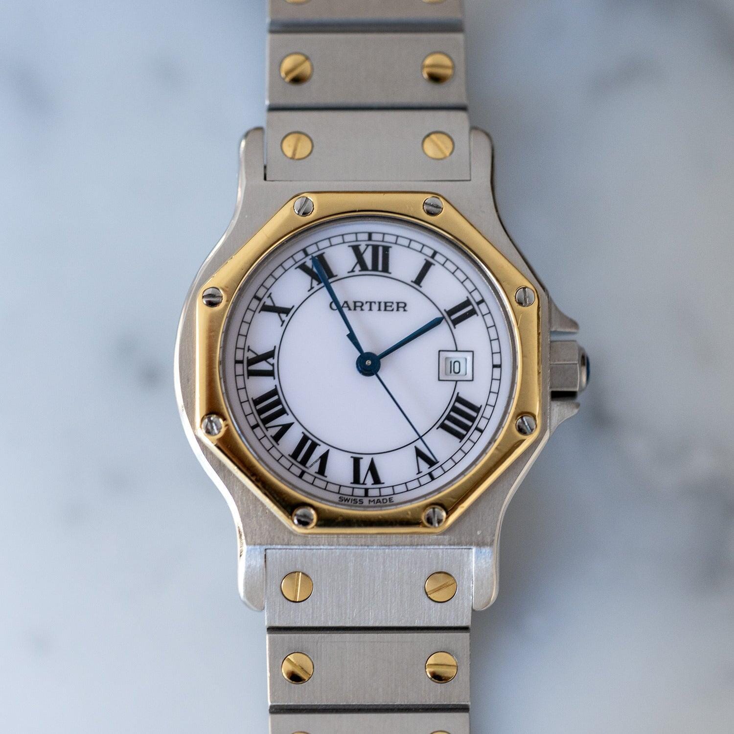 CARTIER Santos Octagon LM White Roman / カルティエ サントス オクタゴン LM ホワイトローマン 自動巻き